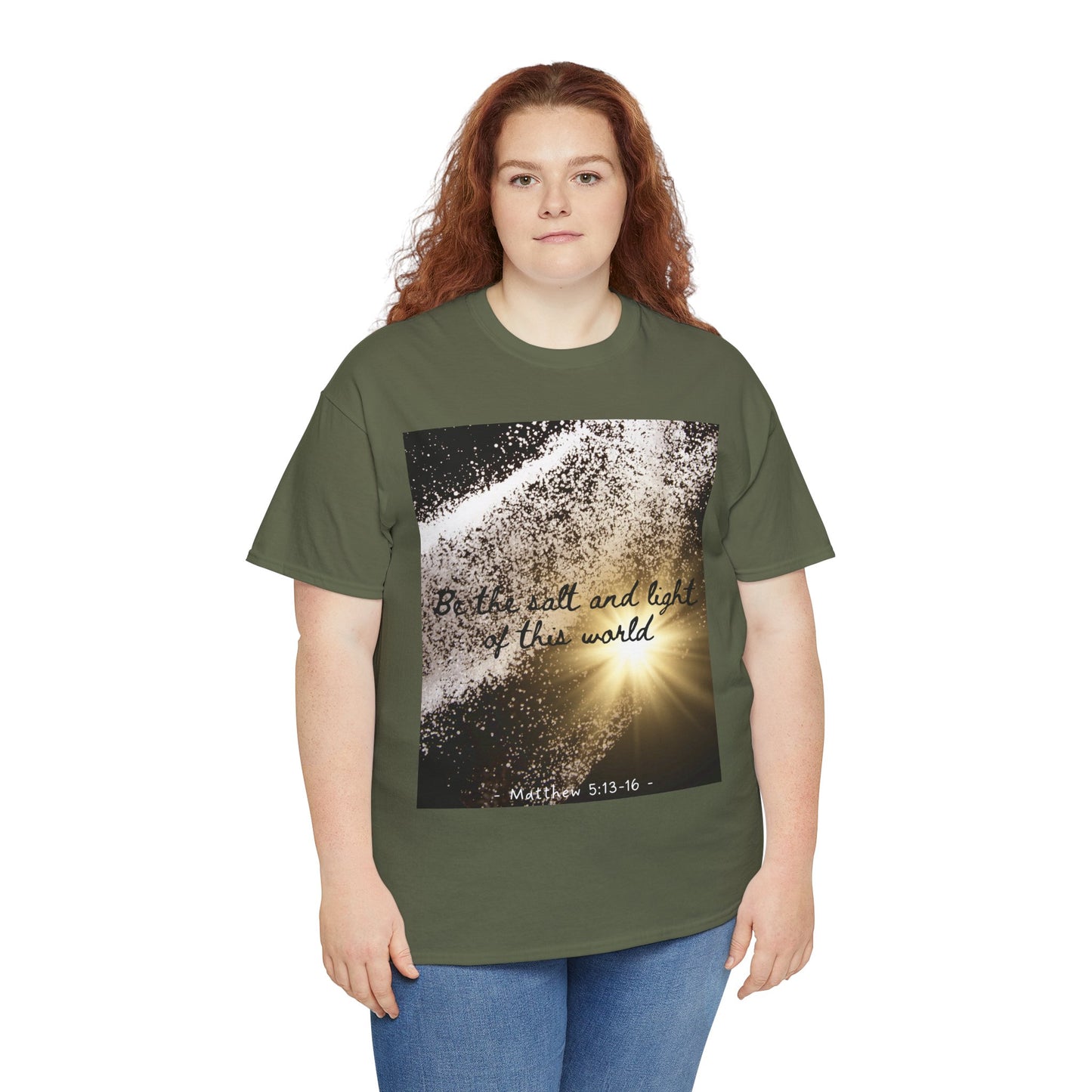 Inspirational Unisex Heavy Cotton Tee - 'Salt and Light of This World'