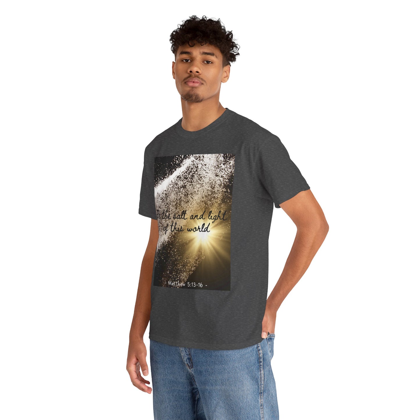 Inspirational Unisex Heavy Cotton Tee - 'Salt and Light of This World'