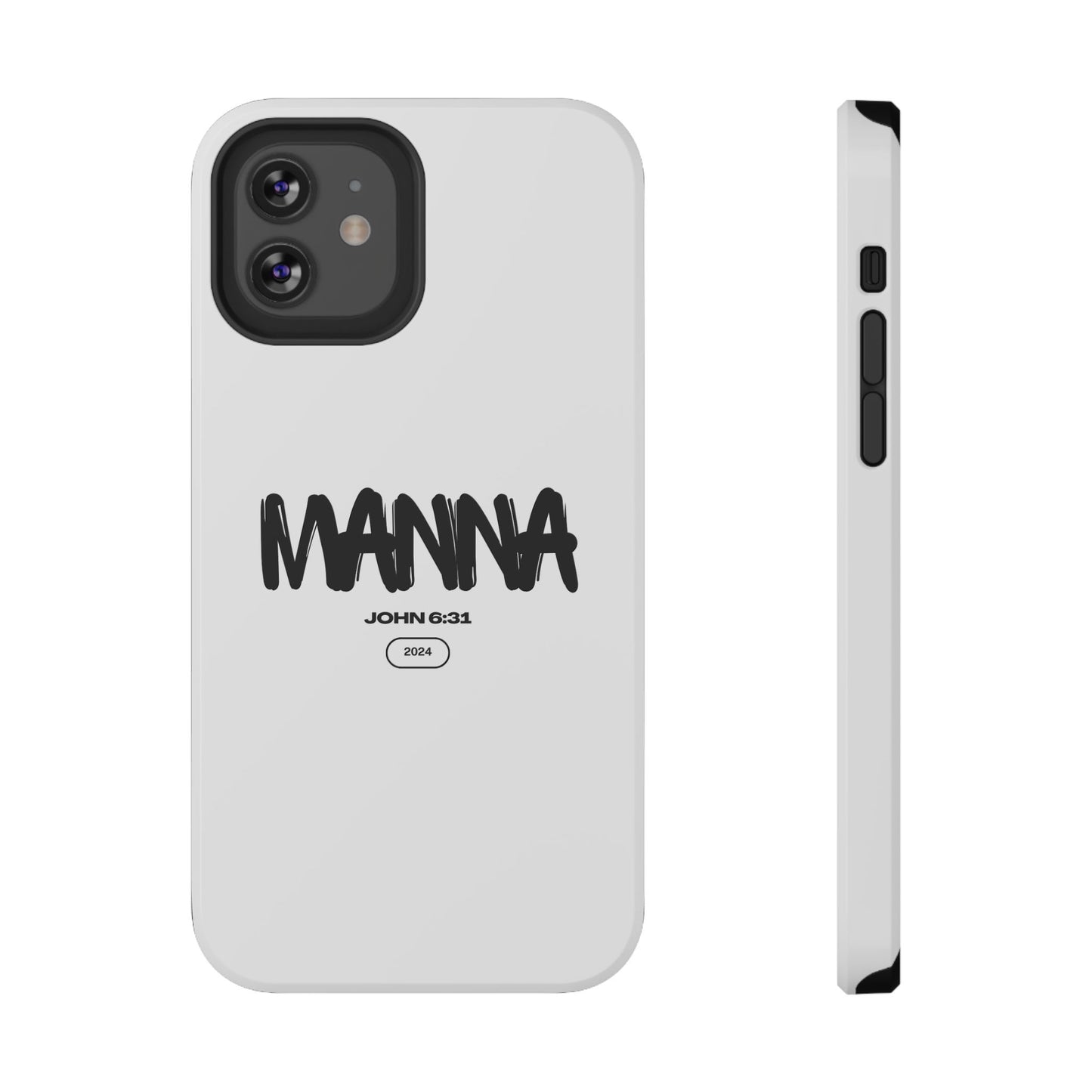 Manna Bible Verse Impact-Resistant Phone Case - Stylish Protection for Faithful Souls