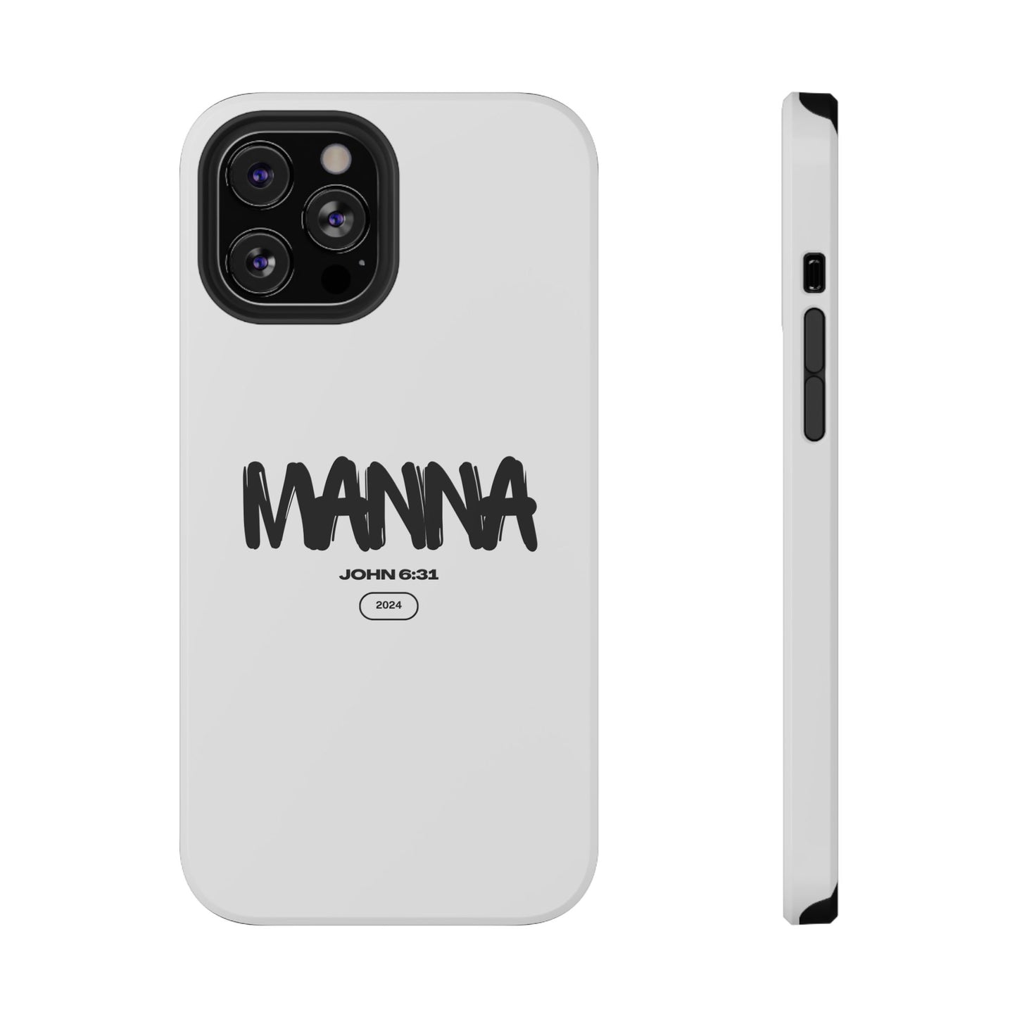 Manna Bible Verse Impact-Resistant Phone Case - Stylish Protection for Faithful Souls