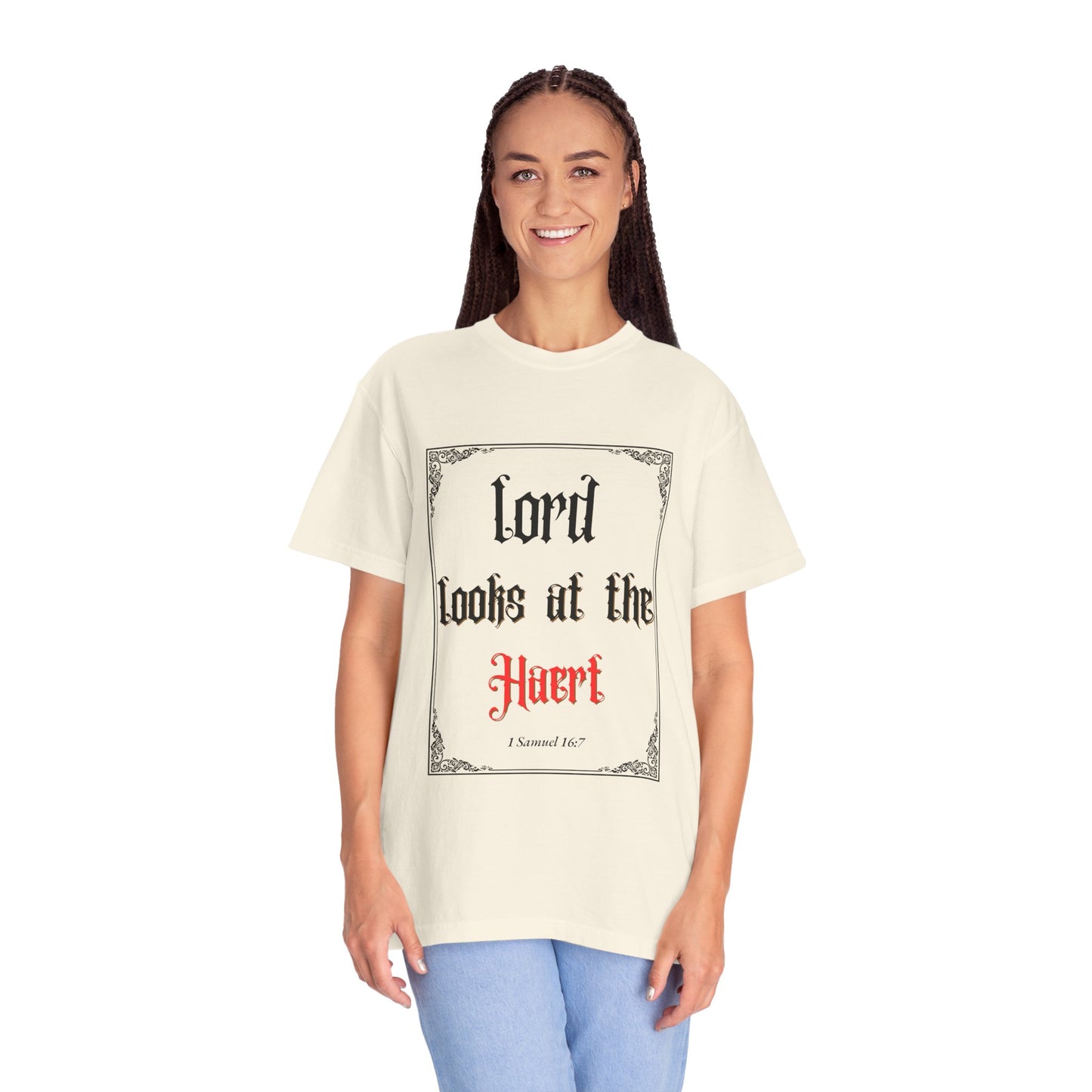 Lord Looks at the Heart Unisex Garment-Dyed T-Shirt