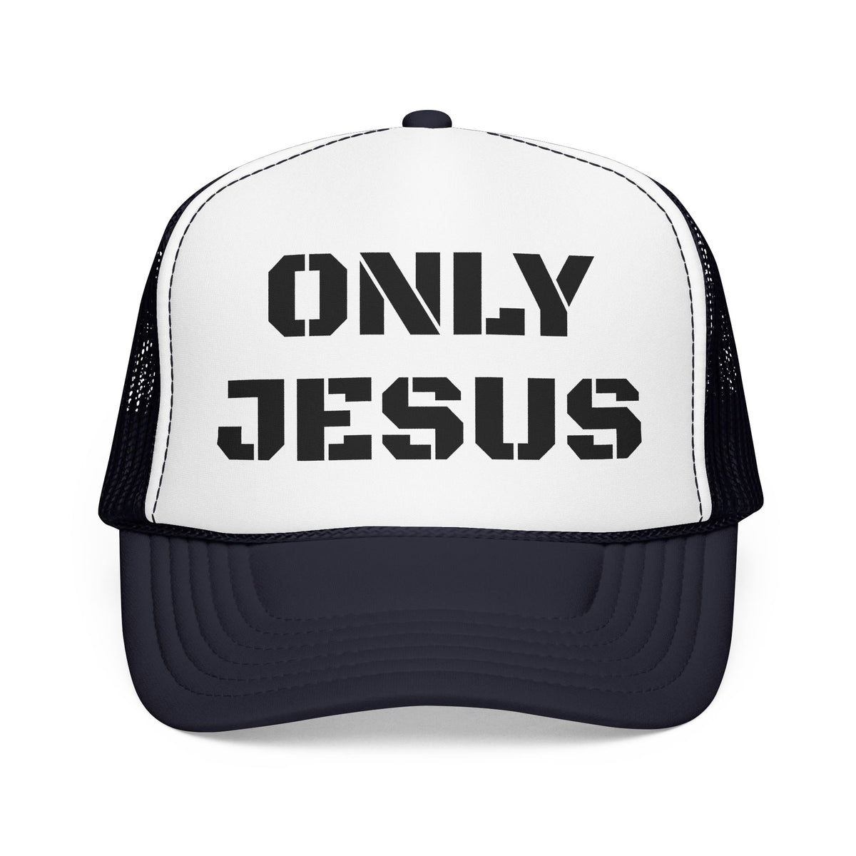 Trucker Hat — "Only Jesus" Embroidered Foam Cap