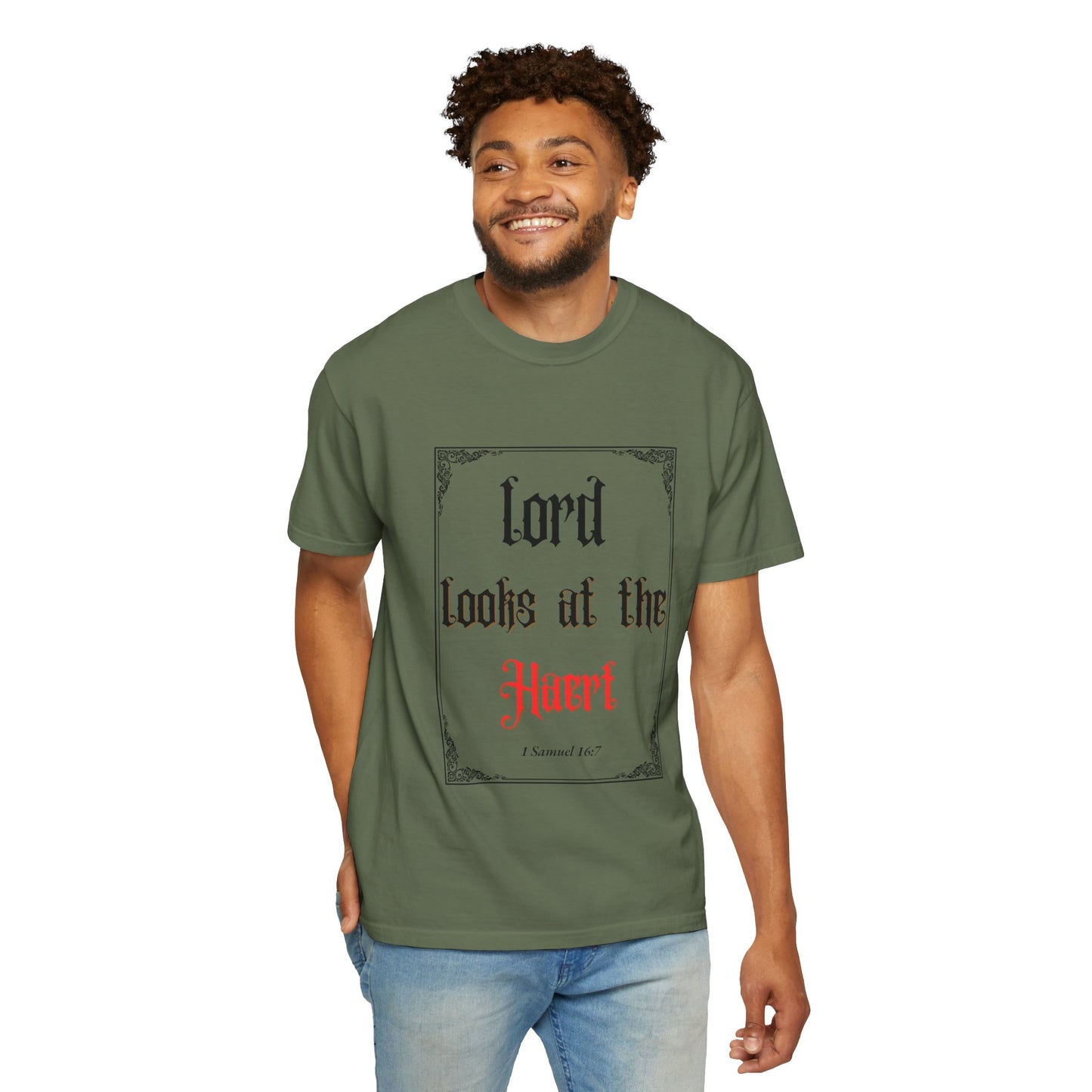 Lord Looks at the Heart Unisex Garment-Dyed T-Shirt