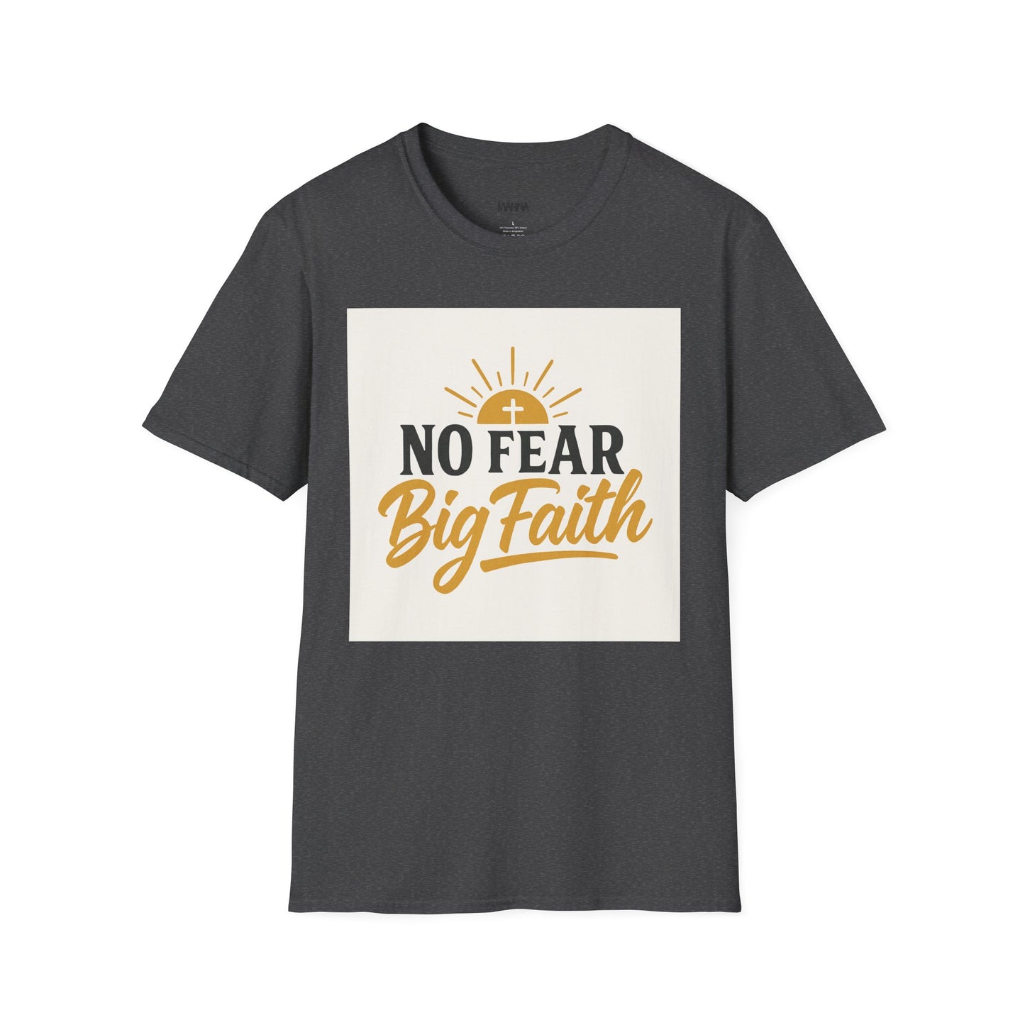 Faith-Inspired Unisex Softstyle T-Shirt | No Fear Big Faith, Inspirational Tee, Christian Apparel, Gift for Believers, Everyday Wear