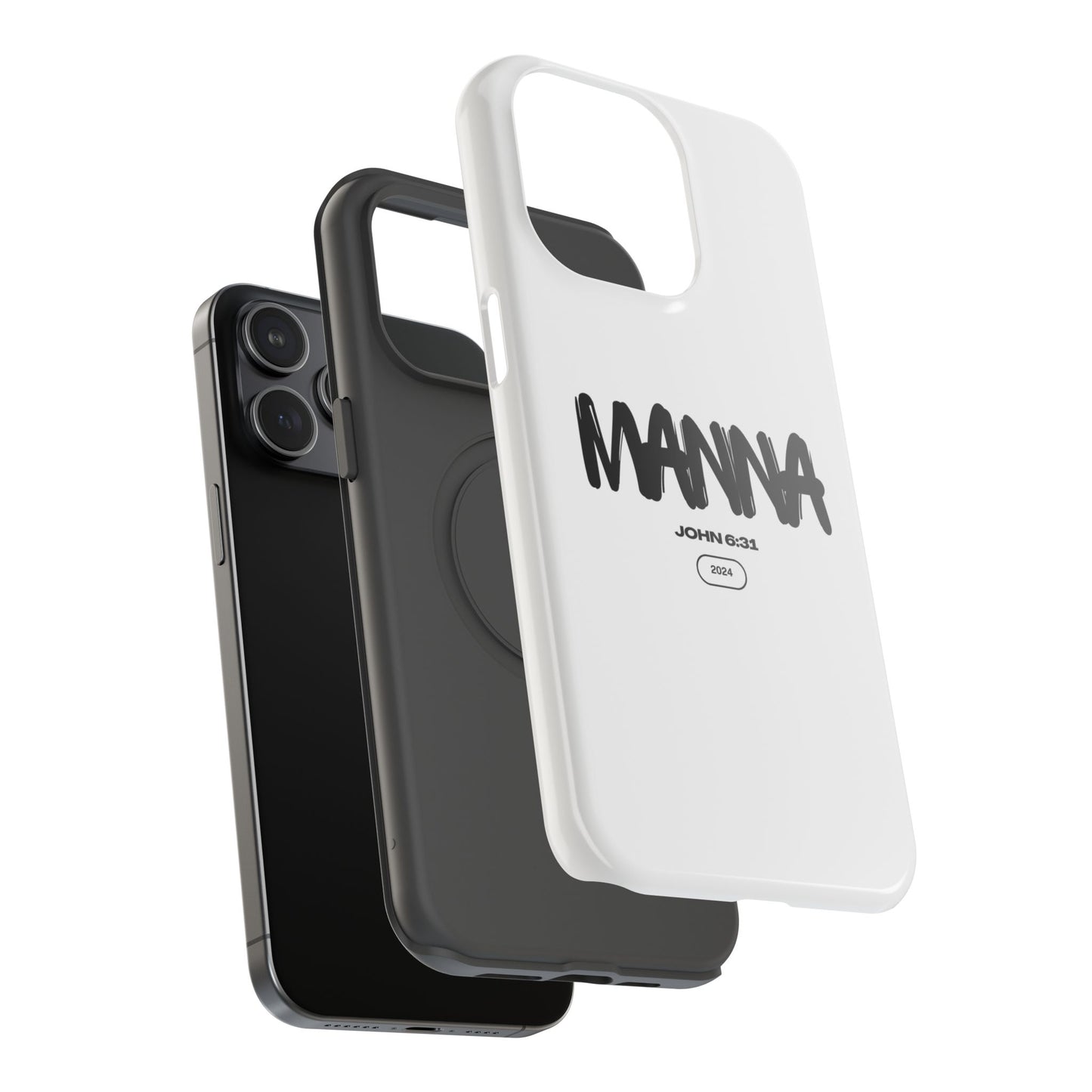 Manna Bible Verse Impact-Resistant Phone Case - Stylish Protection for Faithful Souls