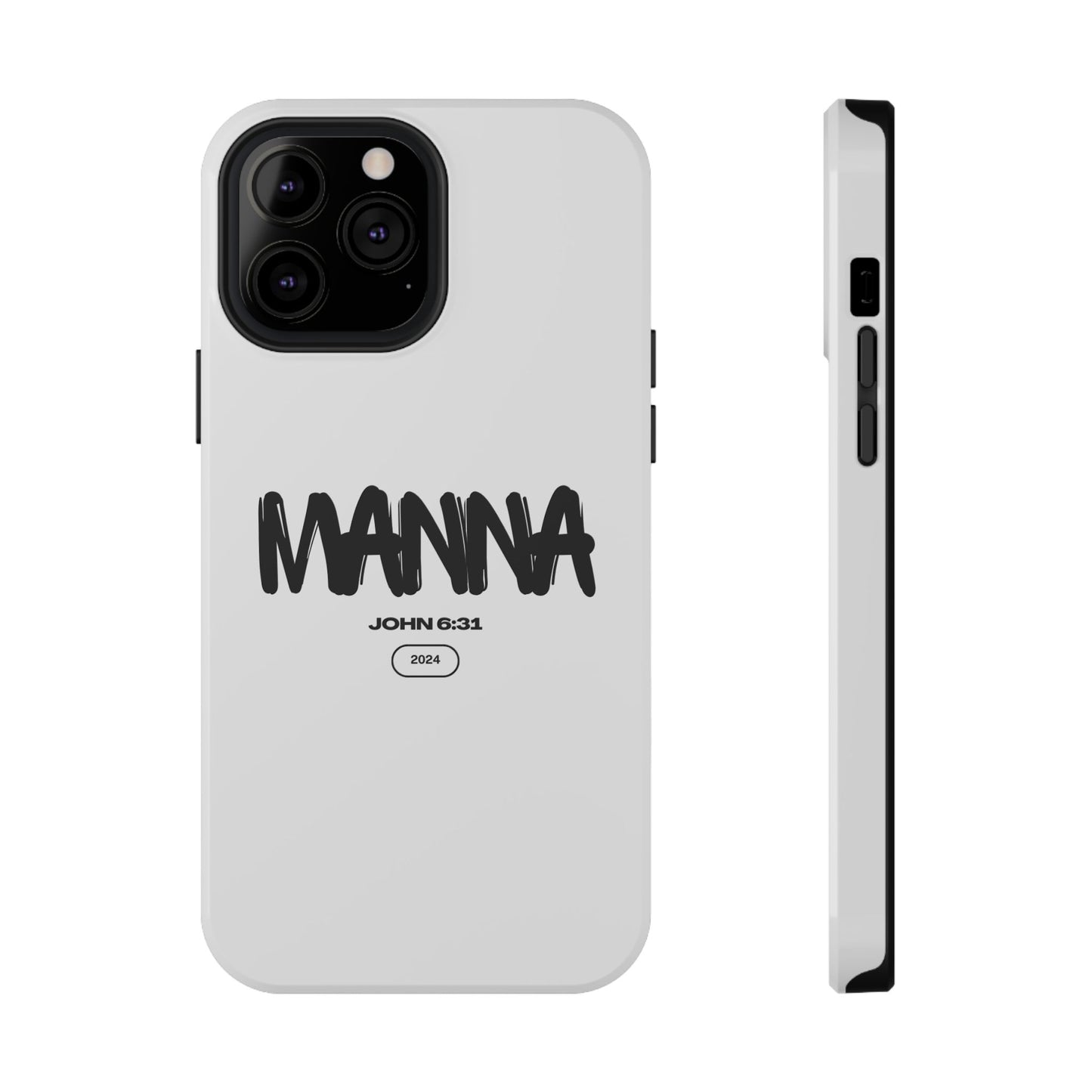 Manna Bible Verse Impact-Resistant Phone Case - Stylish Protection for Faithful Souls