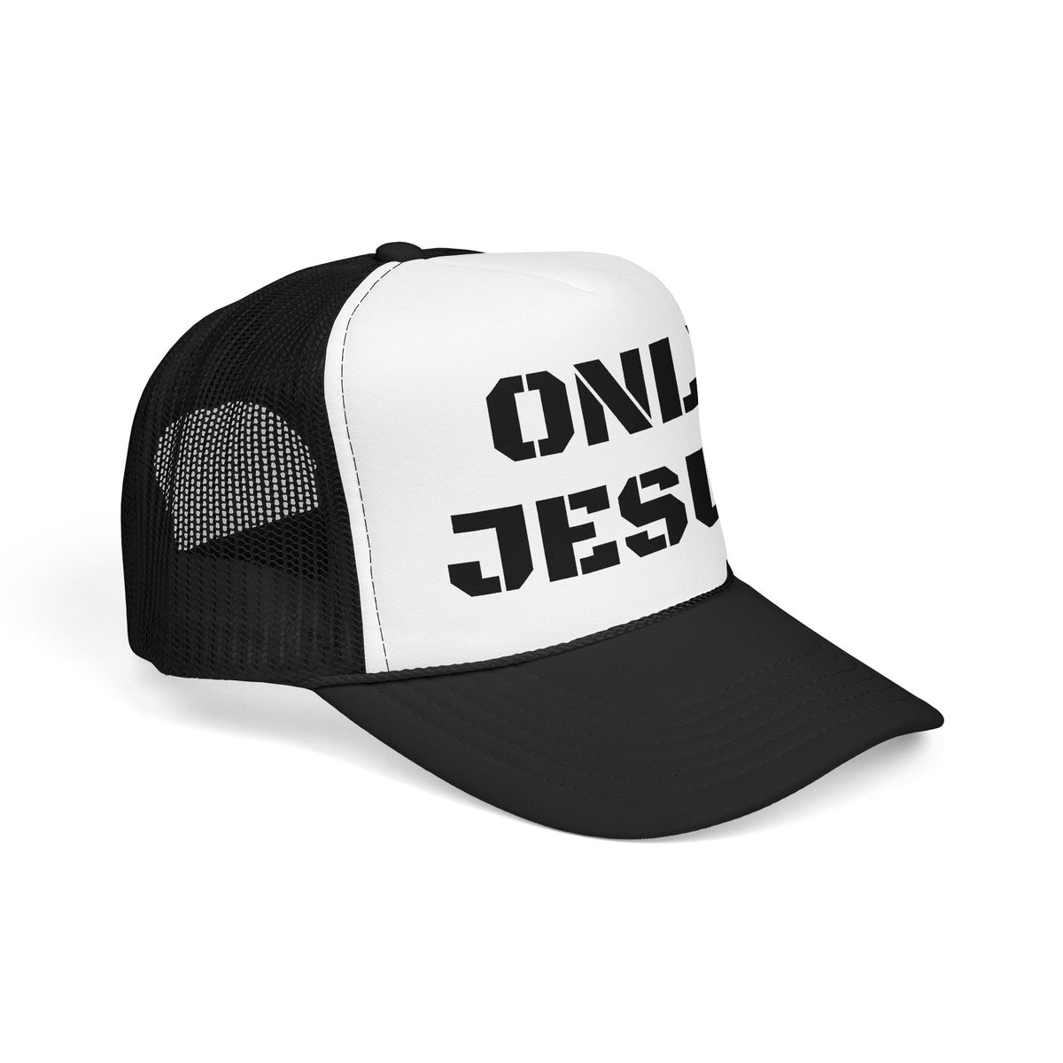 Trucker Hat — "Only Jesus" Embroidered Foam Cap