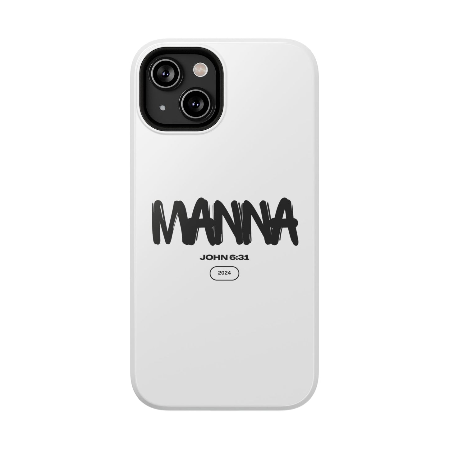 Manna Bible Verse Impact-Resistant Phone Case - Stylish Protection for Faithful Souls