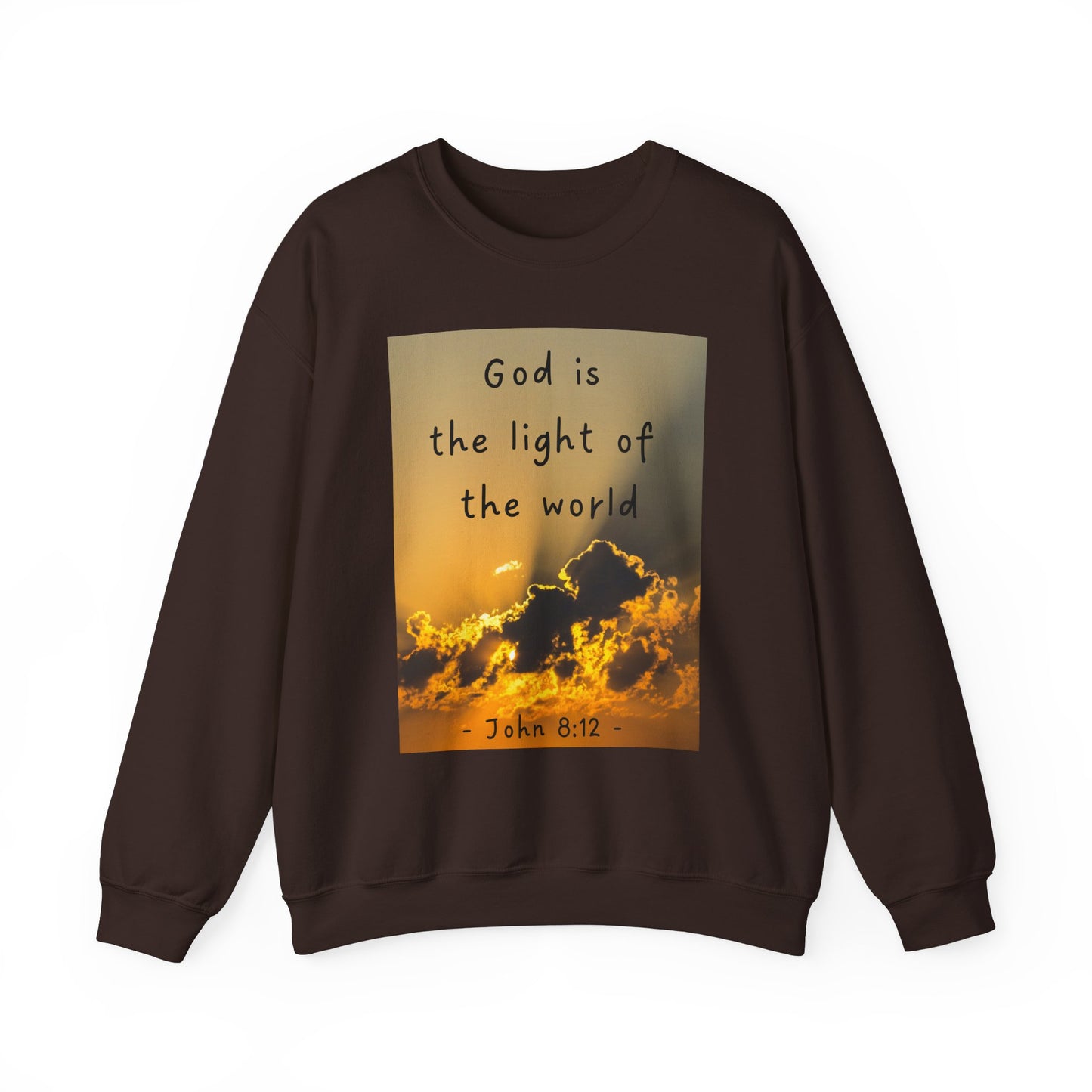 Inspirational Faith & Family Sweatshirt - 'God is the Light of the World' & 'Best Dad Ever'