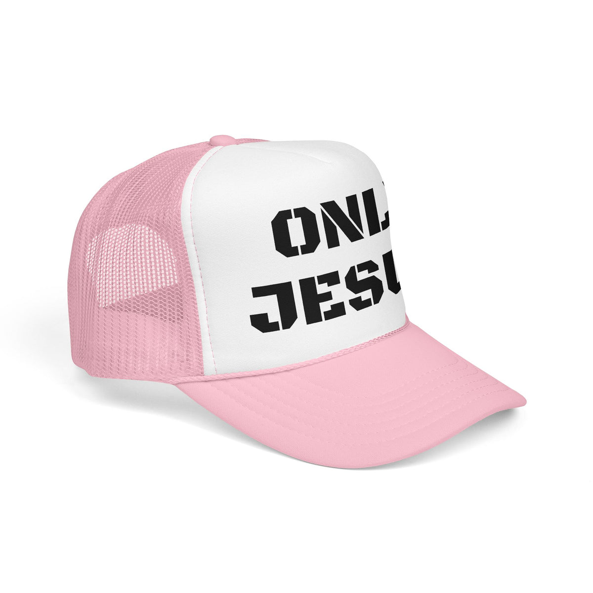 Trucker Hat — "Only Jesus" Embroidered Foam Cap