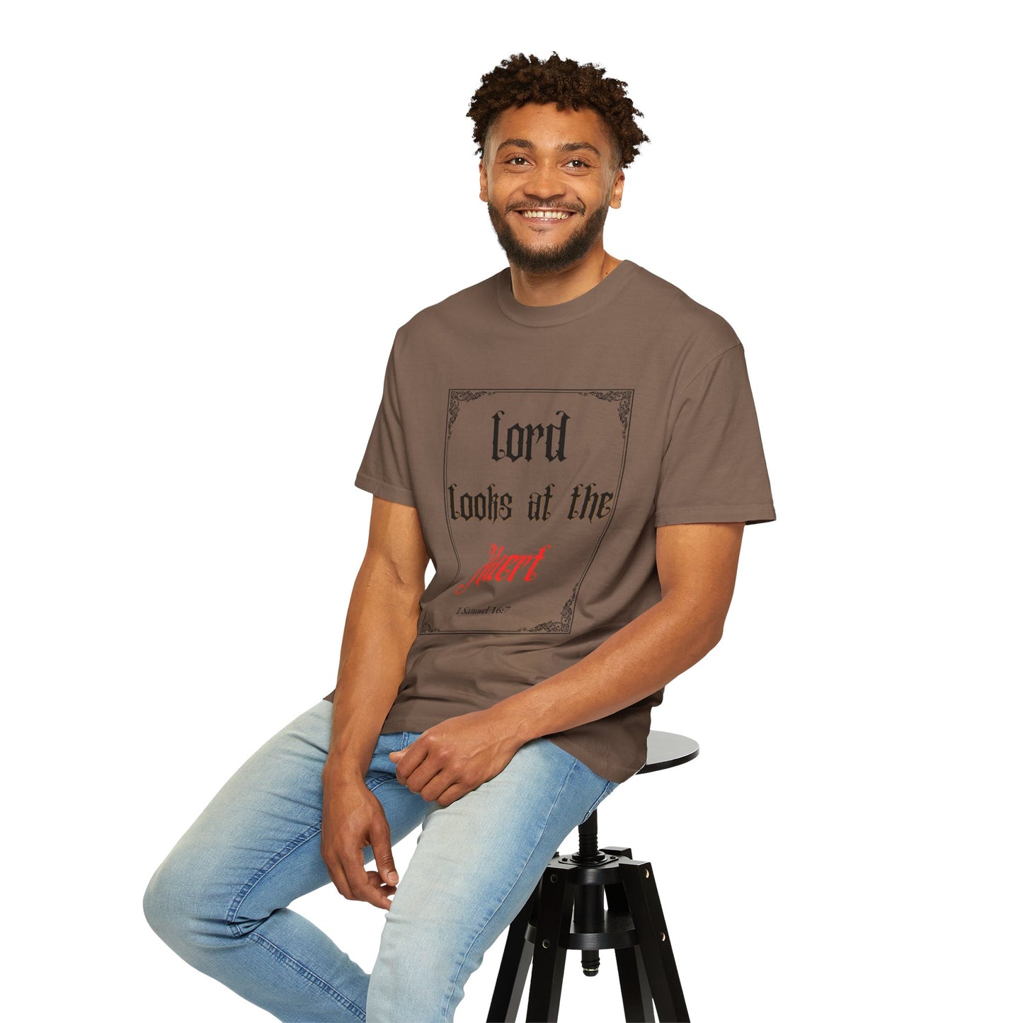 Lord Looks at the Heart Unisex Garment-Dyed T-Shirt