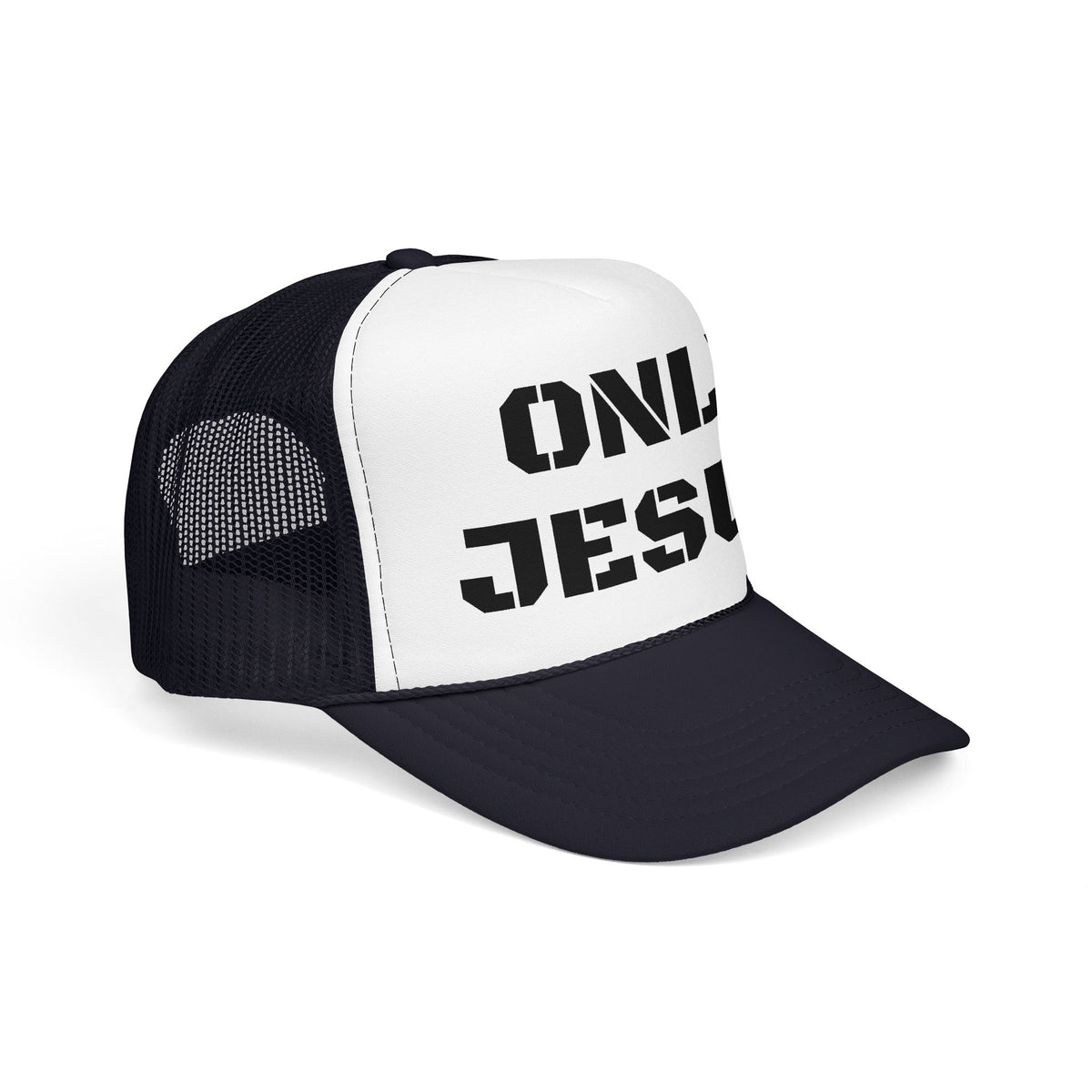 Trucker Hat — "Only Jesus" Embroidered Foam Cap
