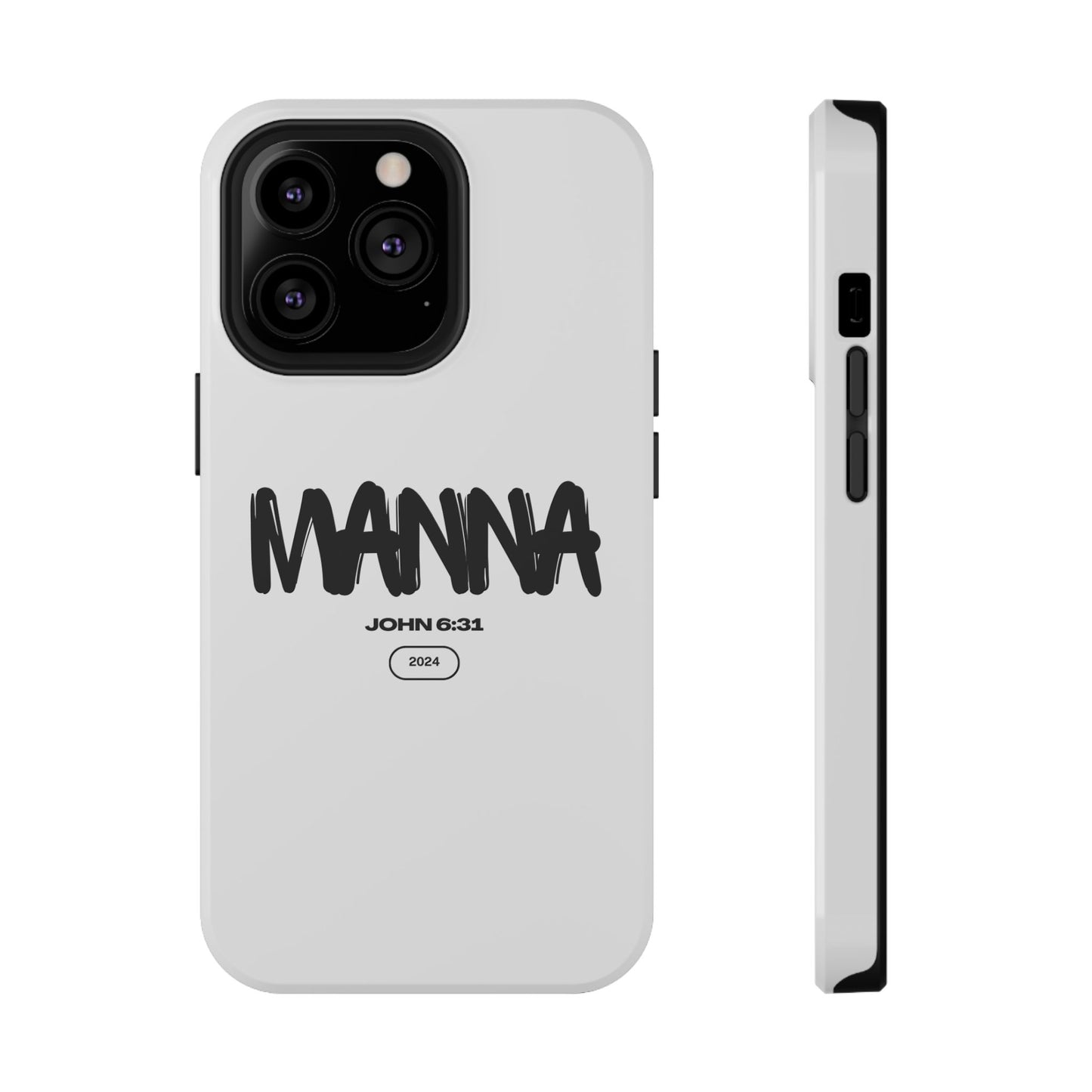 Manna Bible Verse Impact-Resistant Phone Case - Stylish Protection for Faithful Souls