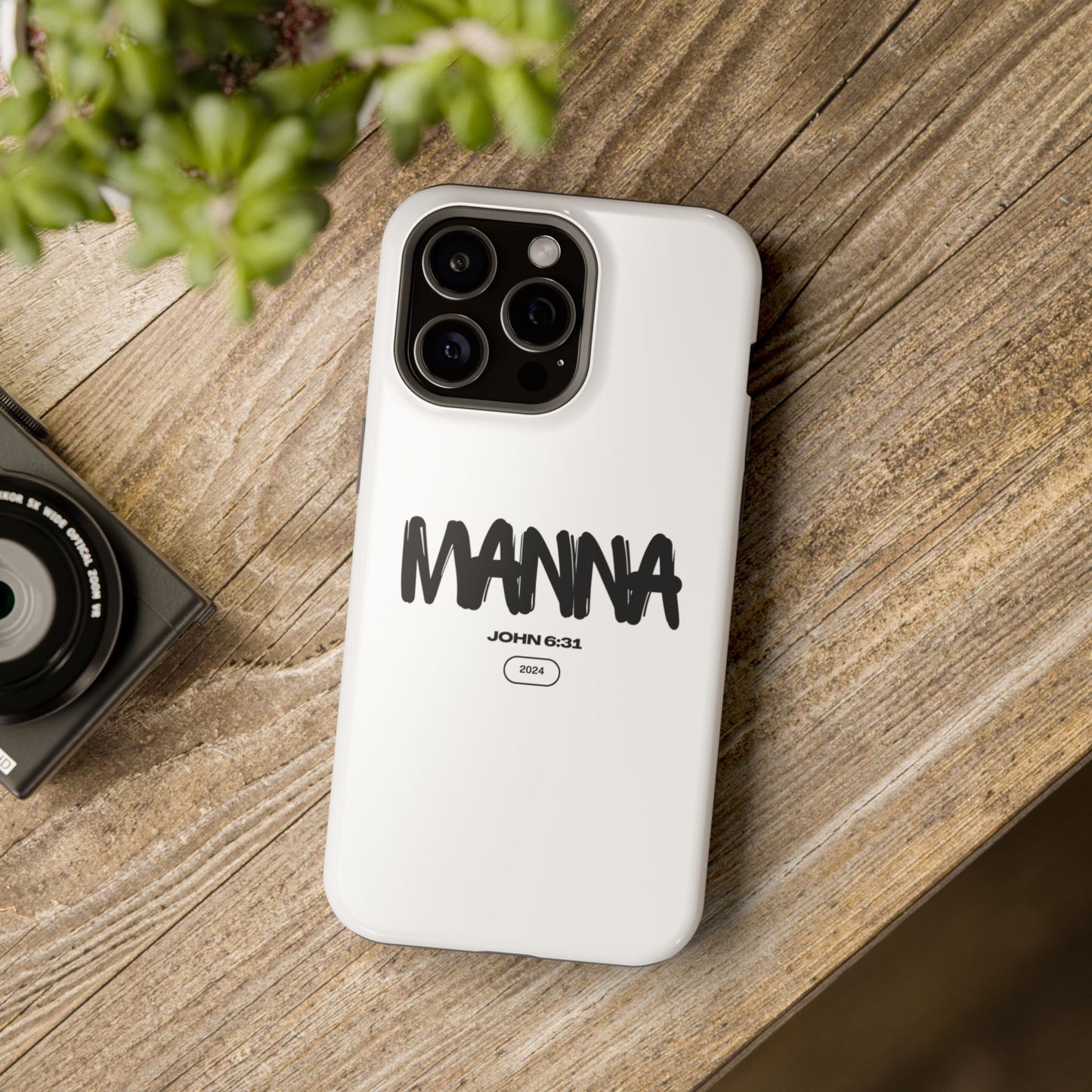 Manna Bible Verse Impact-Resistant Phone Case - Stylish Protection for Faithful Souls