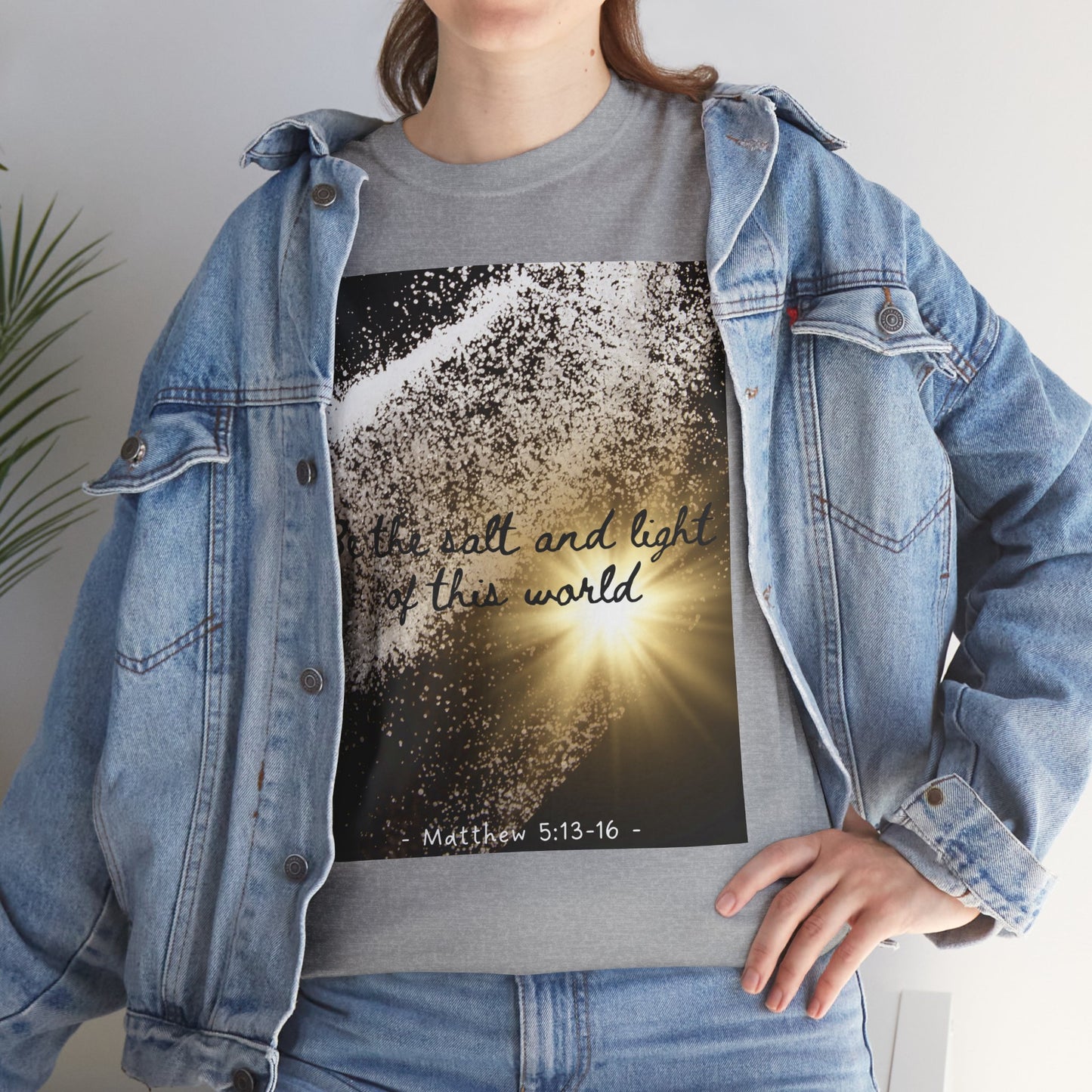 Inspirational Unisex Heavy Cotton Tee - 'Salt and Light of This World'