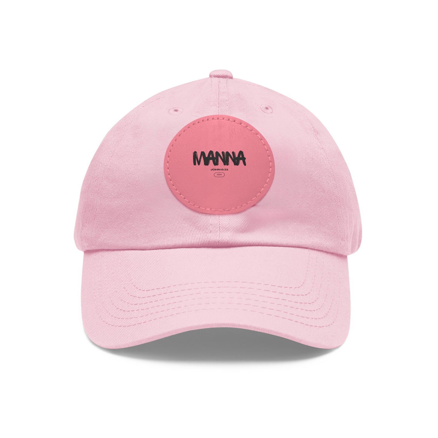 Dad Hat with Leather Patch (Round)