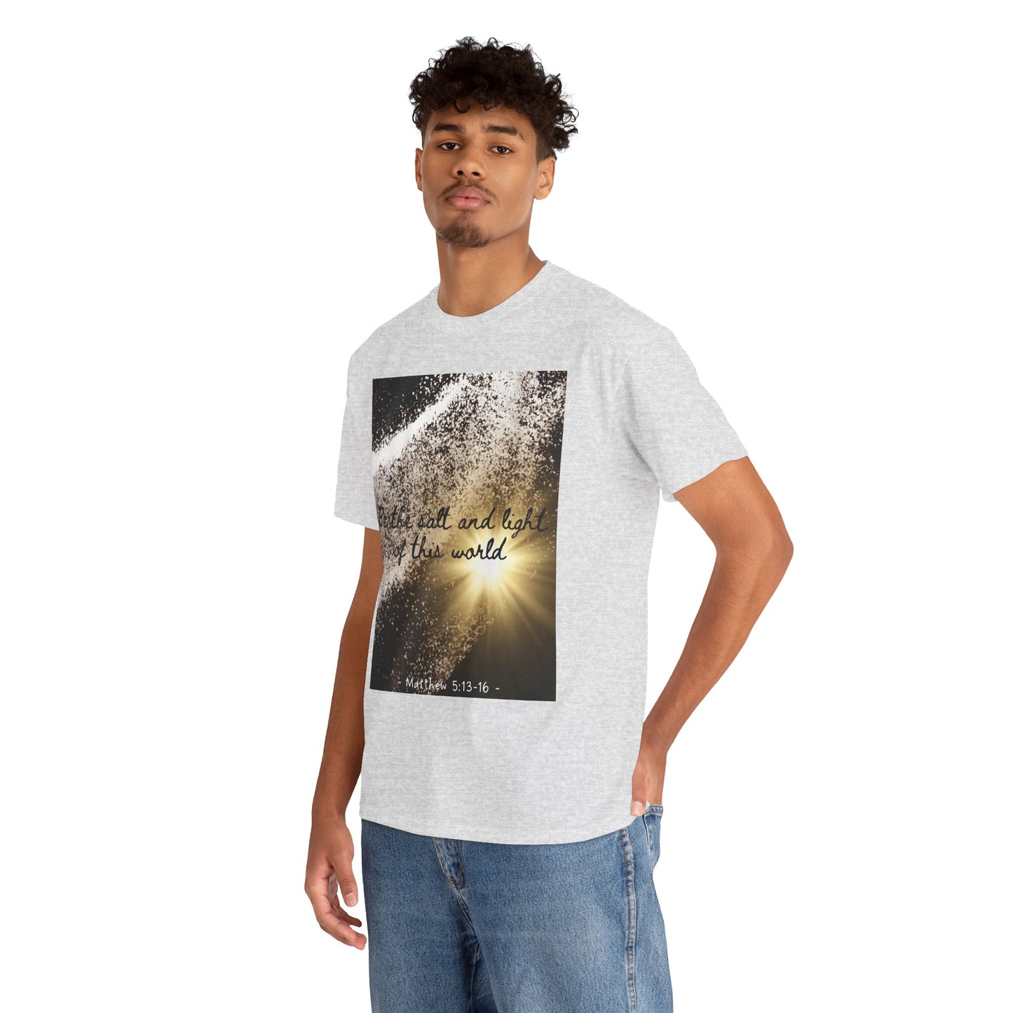 Inspirational Unisex Heavy Cotton Tee - 'Salt and Light of This World'