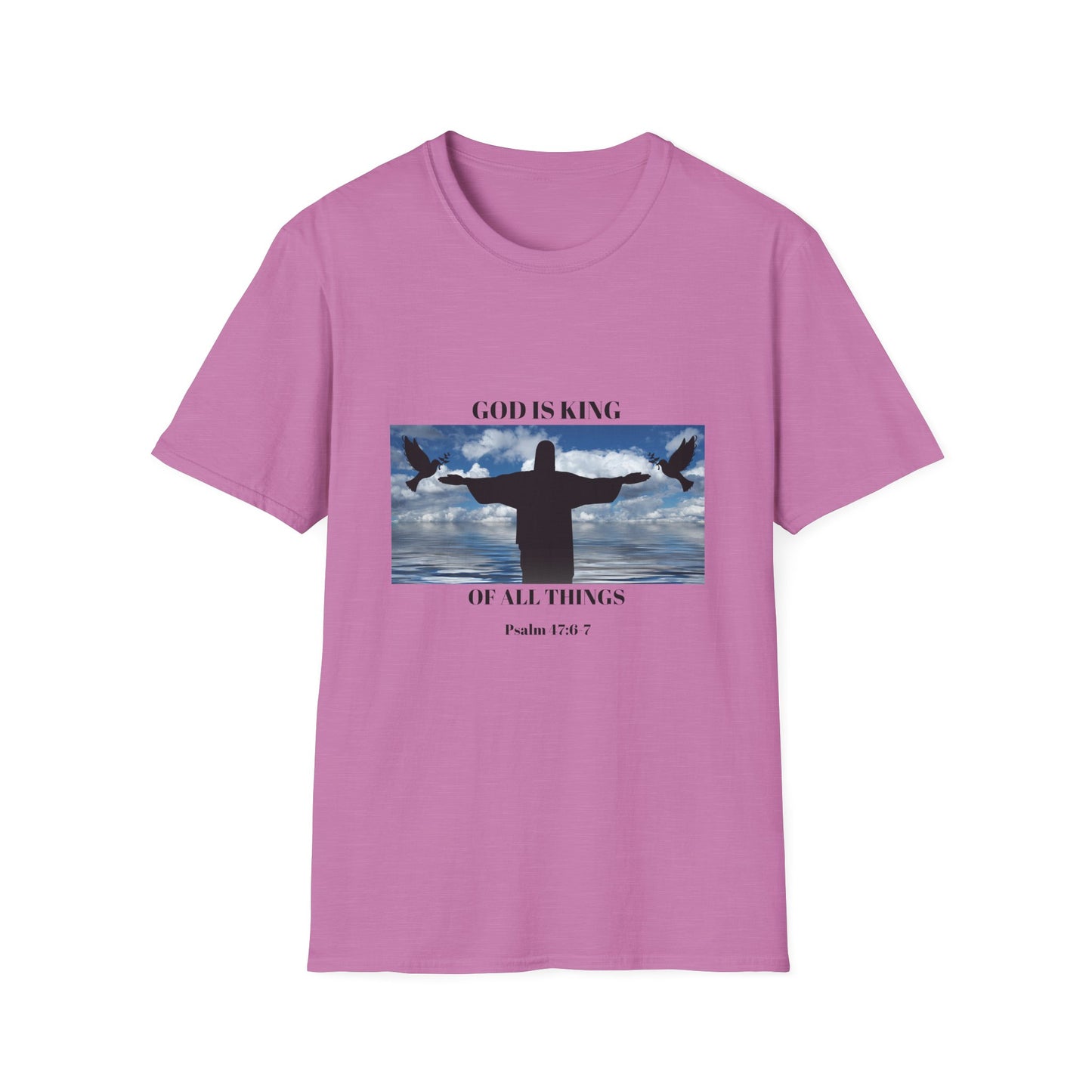 God Is King Unisex Softstyle T-Shirt | Psalm 147:5 | Faith-Inspired Apparel