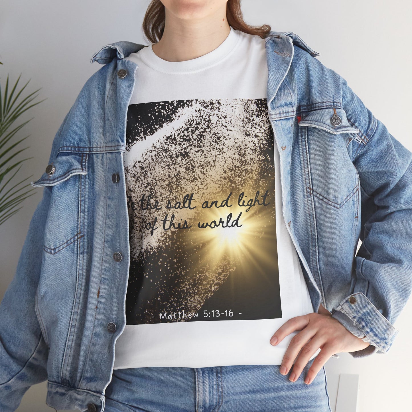 Inspirational Unisex Heavy Cotton Tee - 'Salt and Light of This World'