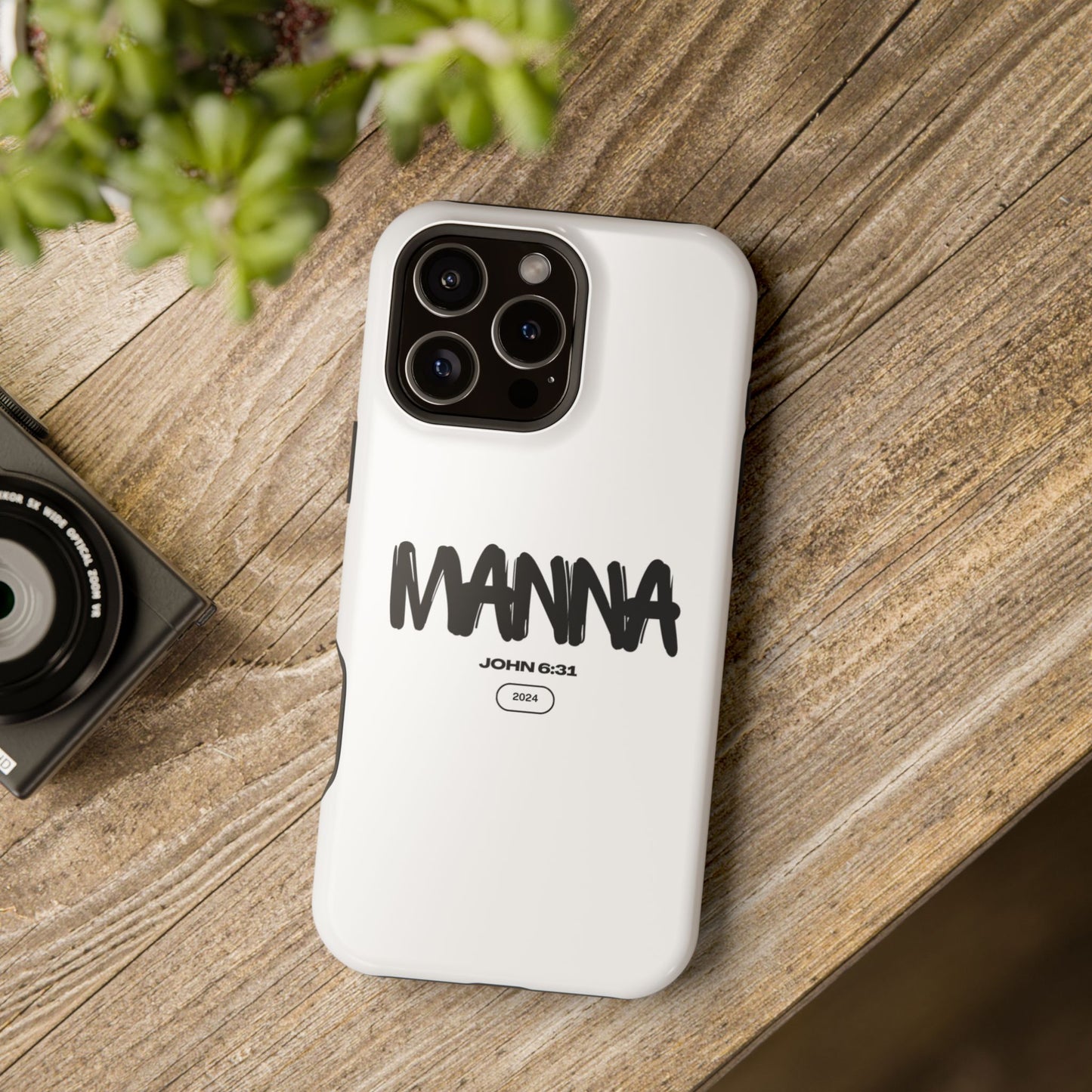 Manna Bible Verse Impact-Resistant Phone Case - Stylish Protection for Faithful Souls