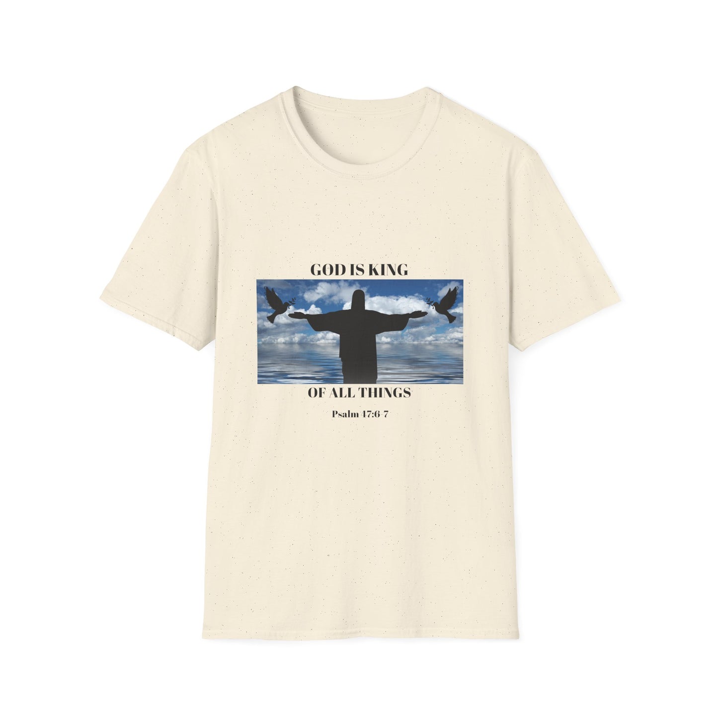 God Is King Unisex Softstyle T-Shirt | Psalm 147:5 | Faith-Inspired Apparel