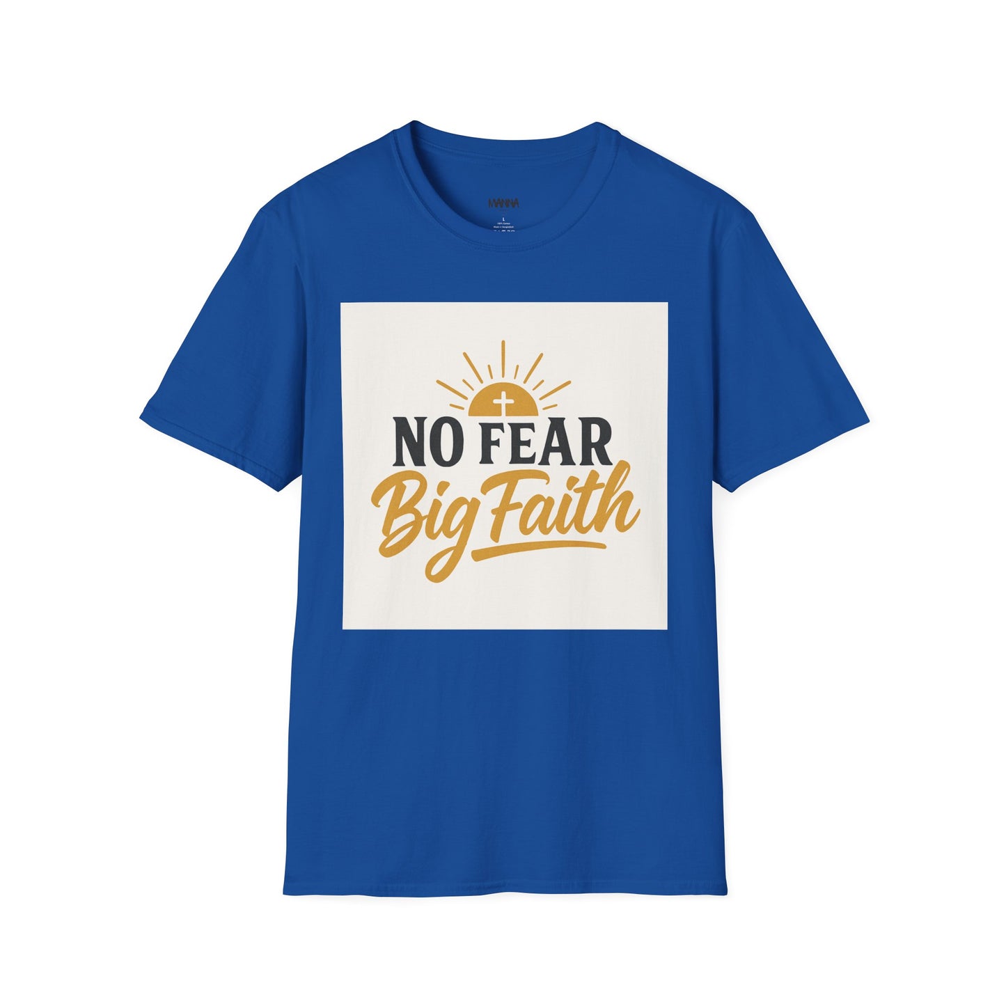 Faith-Inspired Unisex Softstyle T-Shirt | No Fear Big Faith, Inspirational Tee, Christian Apparel, Gift for Believers, Everyday Wear