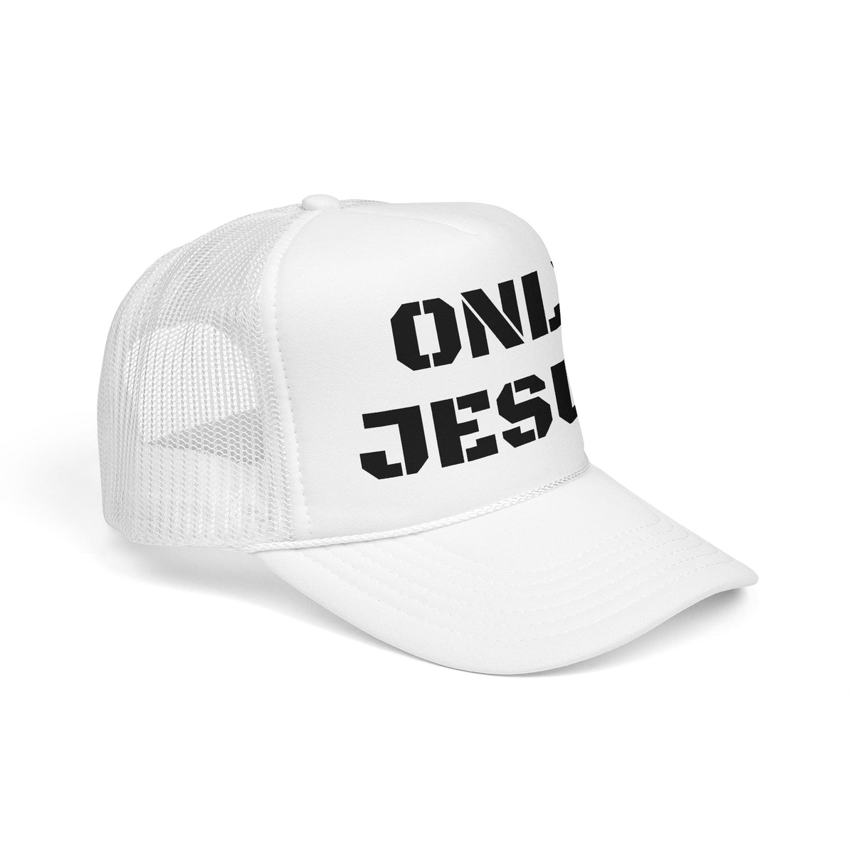 Trucker Hat — "Only Jesus" Embroidered Foam Cap