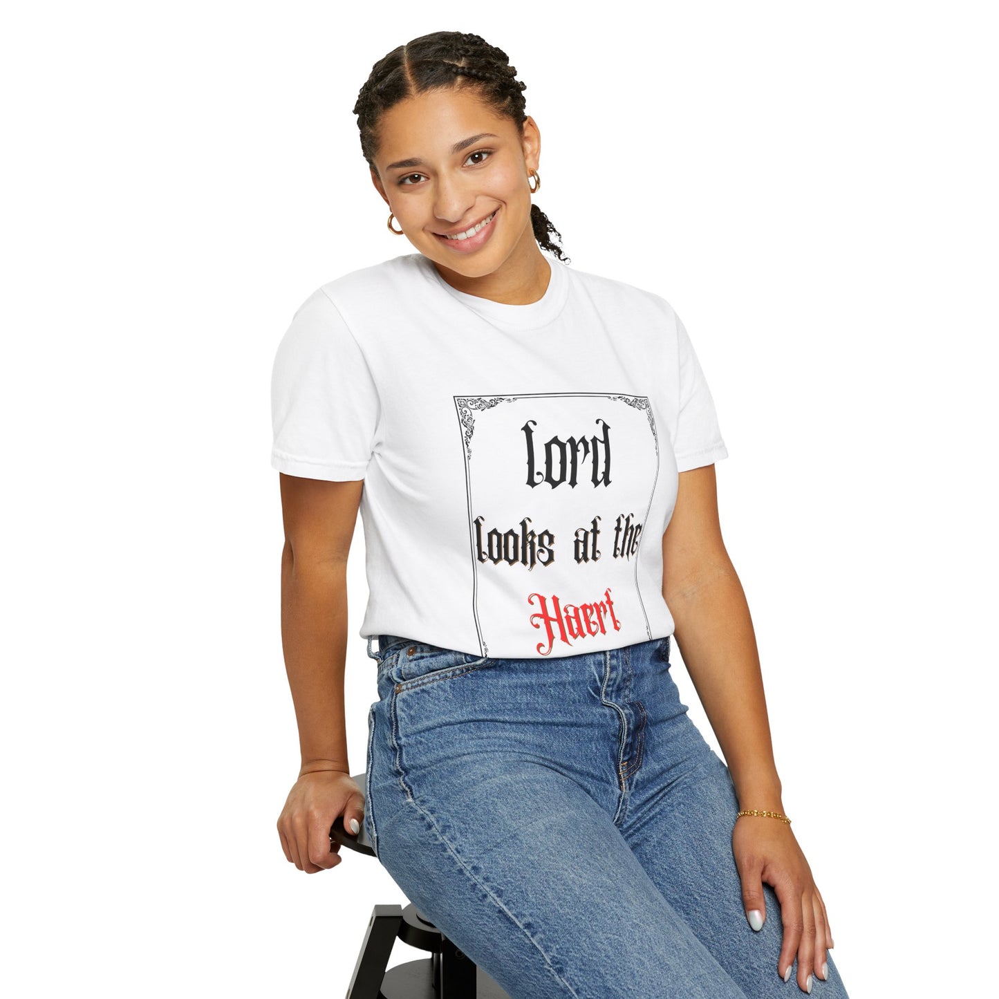 Lord Looks at the Heart Unisex Garment-Dyed T-Shirt