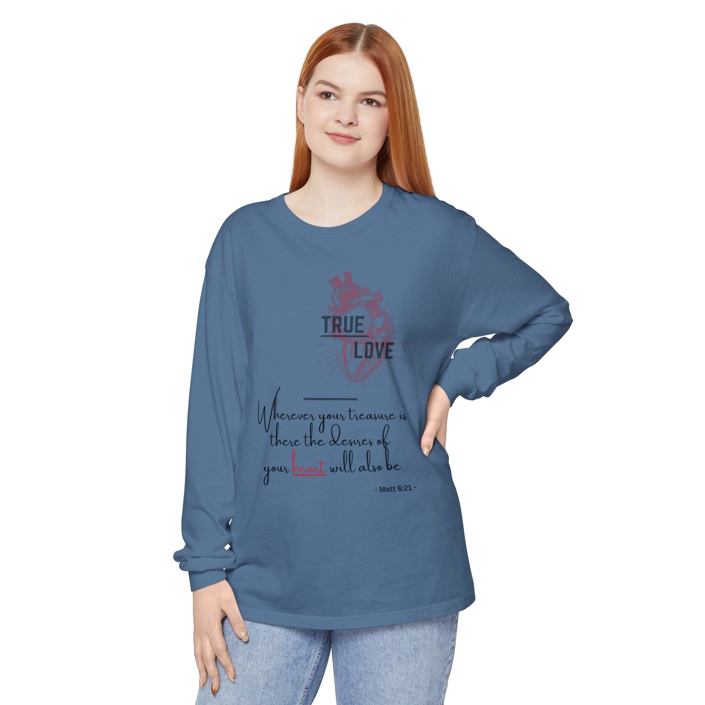 True Love Inspirational Long Sleeve T-Shirt for Heartfelt Connection