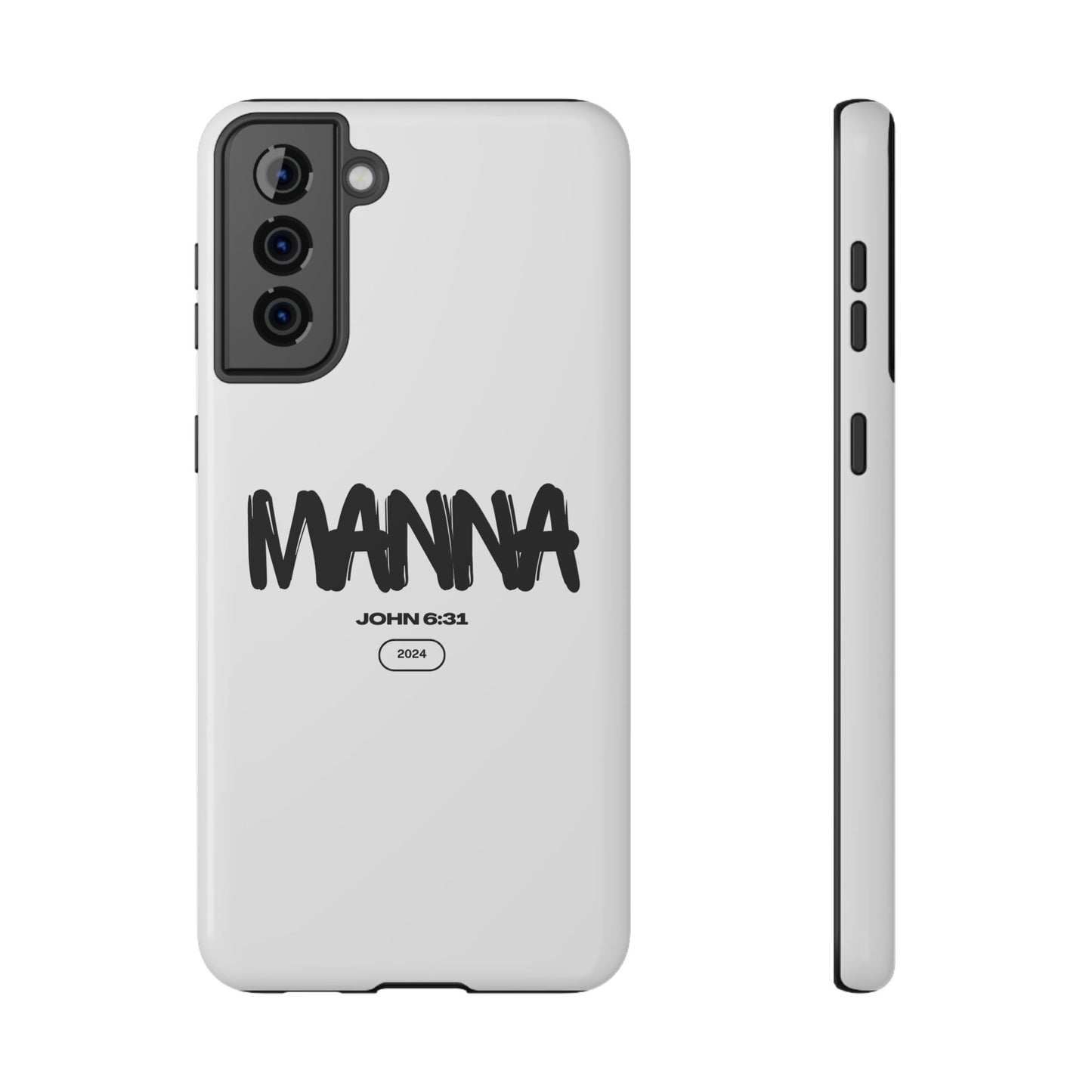 Manna Bible Verse Impact-Resistant Phone Case - Stylish Protection for Faithful Souls