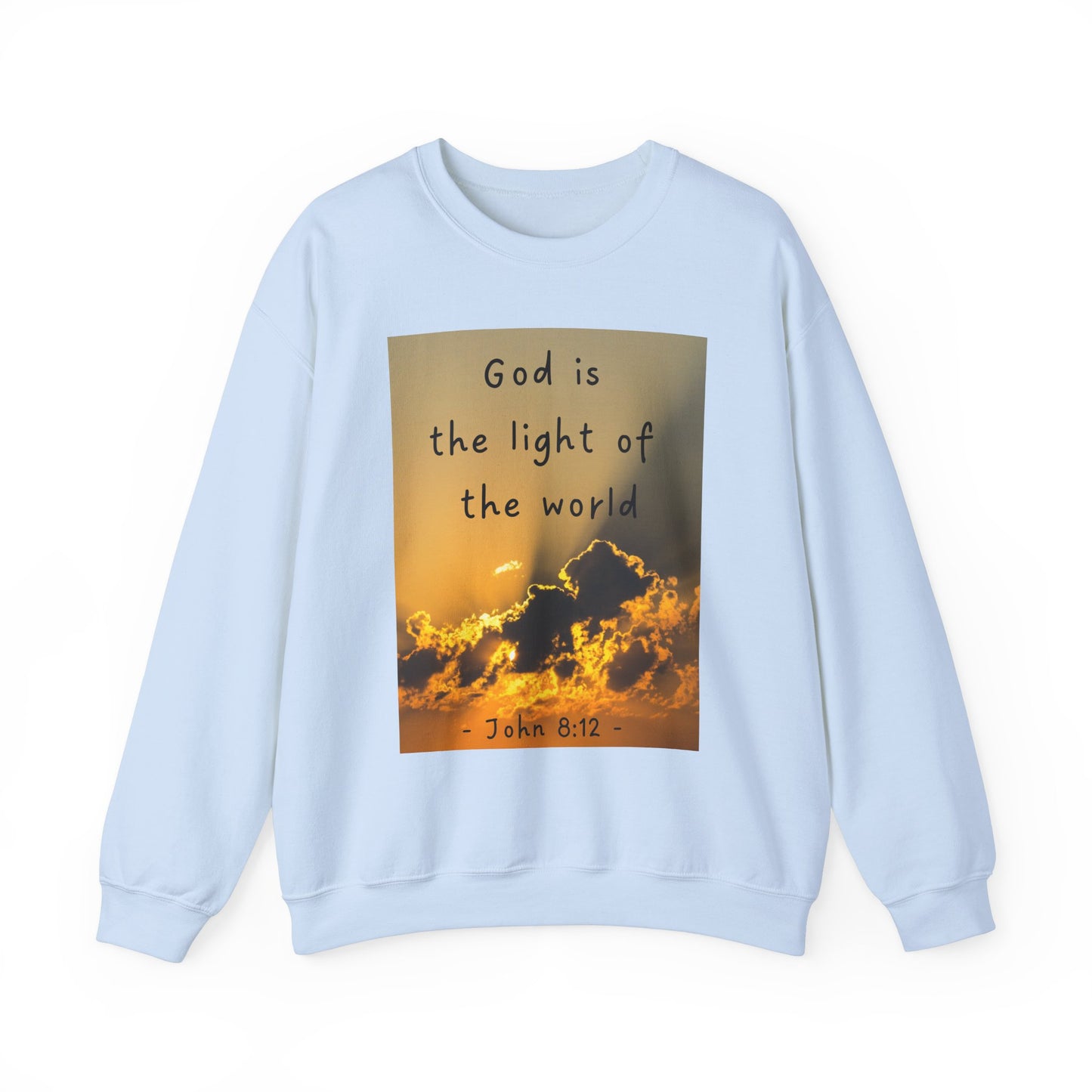 Inspirational Faith & Family Sweatshirt - 'God is the Light of the World' & 'Best Dad Ever'