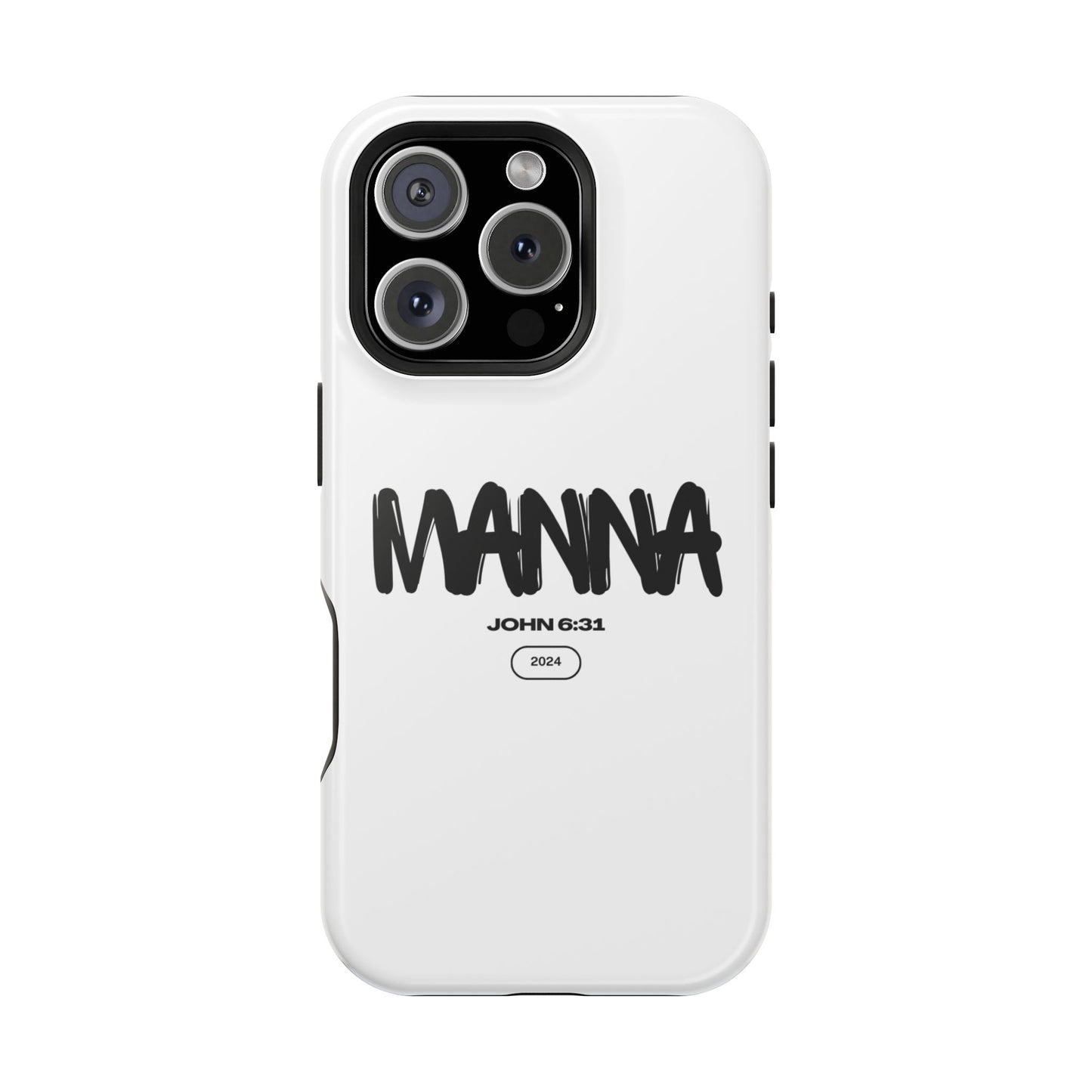 Manna Bible Verse Impact-Resistant Phone Case - Stylish Protection for Faithful Souls