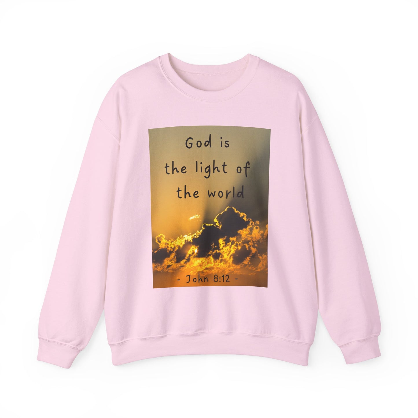 Inspirational Faith & Family Sweatshirt - 'God is the Light of the World' & 'Best Dad Ever'