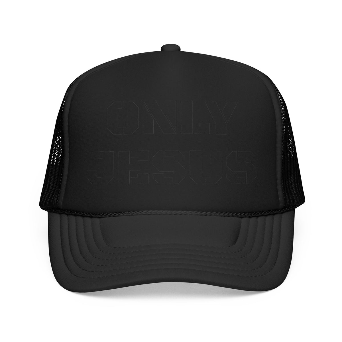 Trucker Hat — "Only Jesus" Embroidered Foam Cap