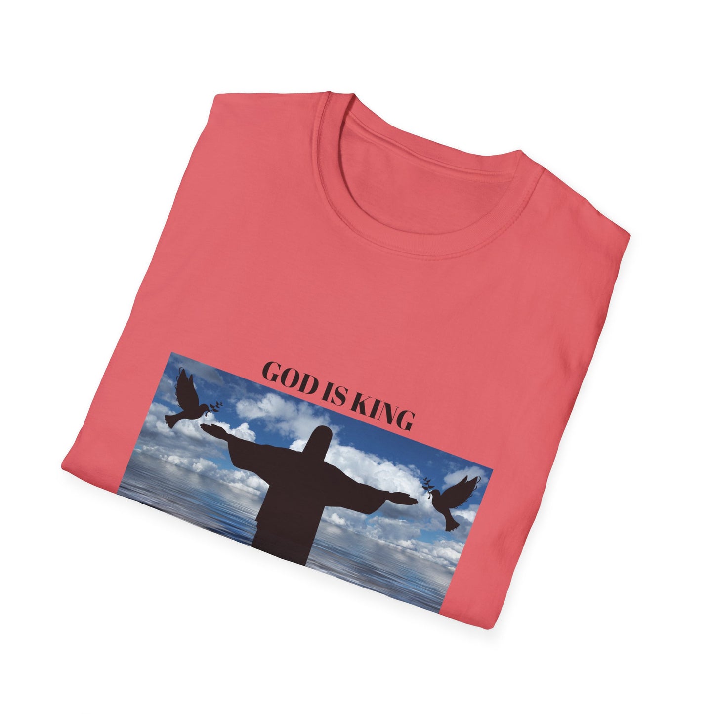 God Is King Unisex Softstyle T-Shirt | Psalm 147:5 | Faith-Inspired Apparel