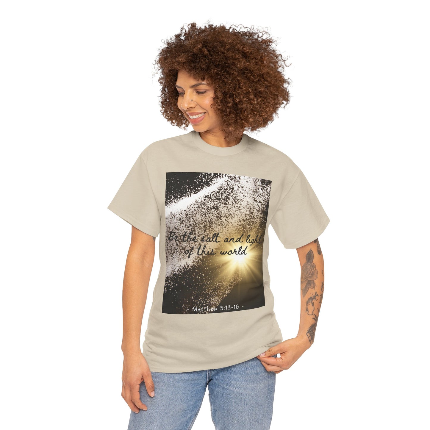 Inspirational Unisex Heavy Cotton Tee - 'Salt and Light of This World'