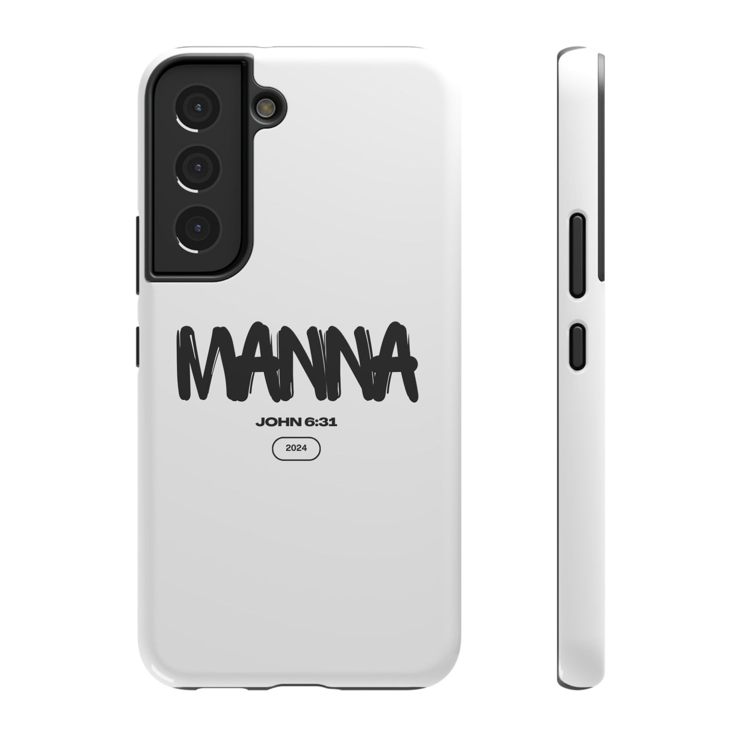 Manna Bible Verse Impact-Resistant Phone Case - Stylish Protection for Faithful Souls