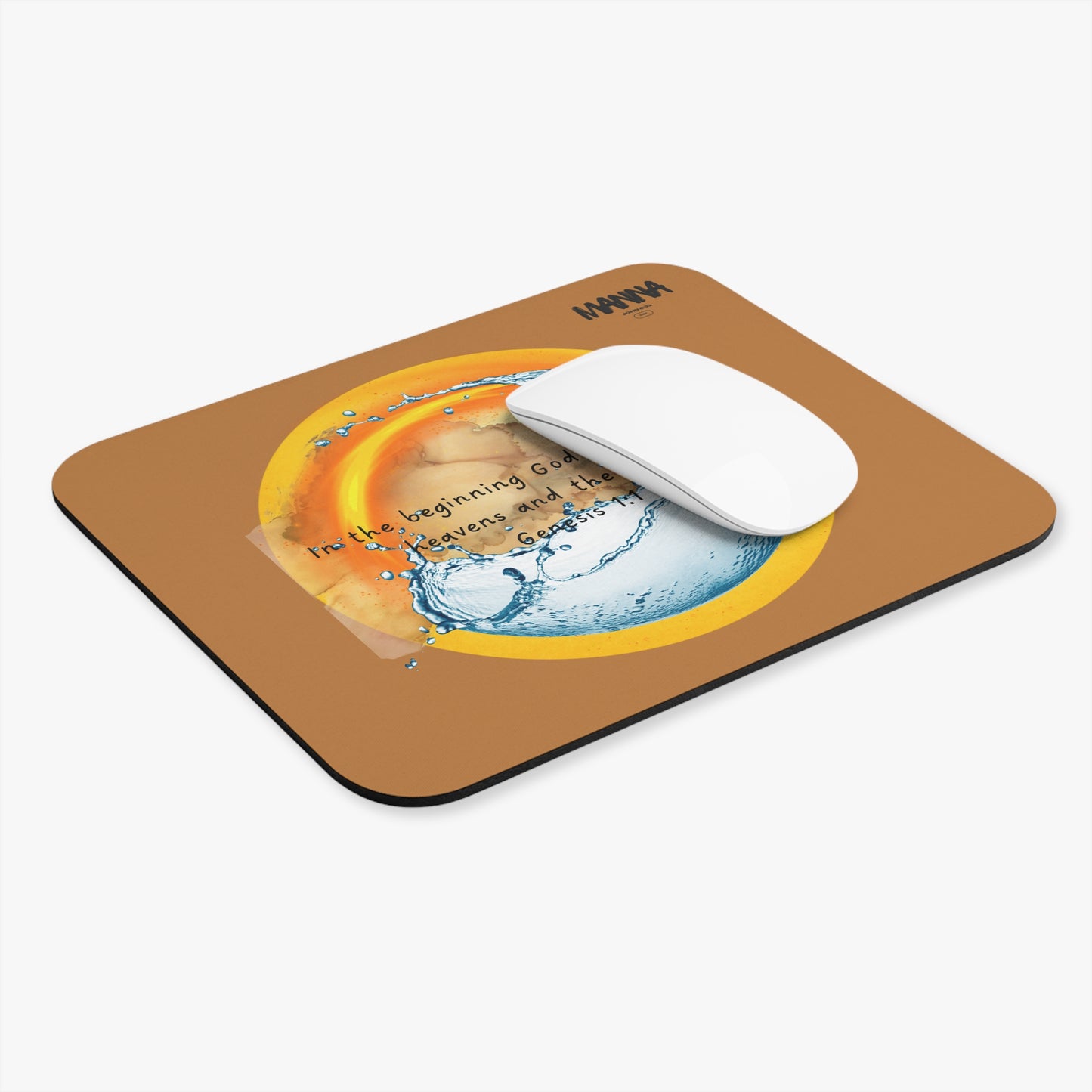 Inspirational Genesis Mouse Pad - Faith-Based Rectangle Desk Accessory