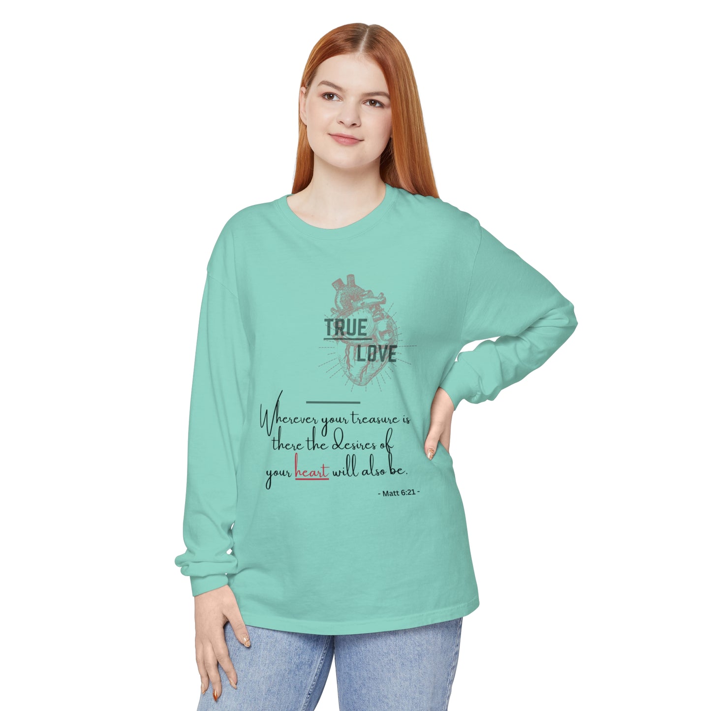 True Love Inspirational Long Sleeve T-Shirt for Heartfelt Connection