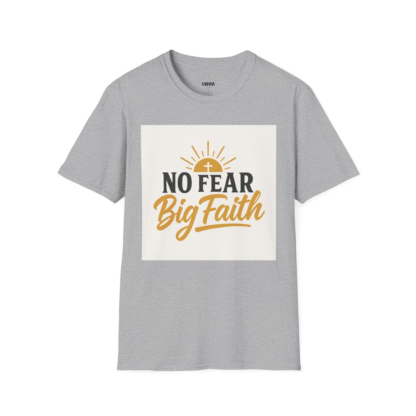 Faith-Inspired Unisex Softstyle T-Shirt | No Fear Big Faith, Inspirational Tee, Christian Apparel, Gift for Believers, Everyday Wear