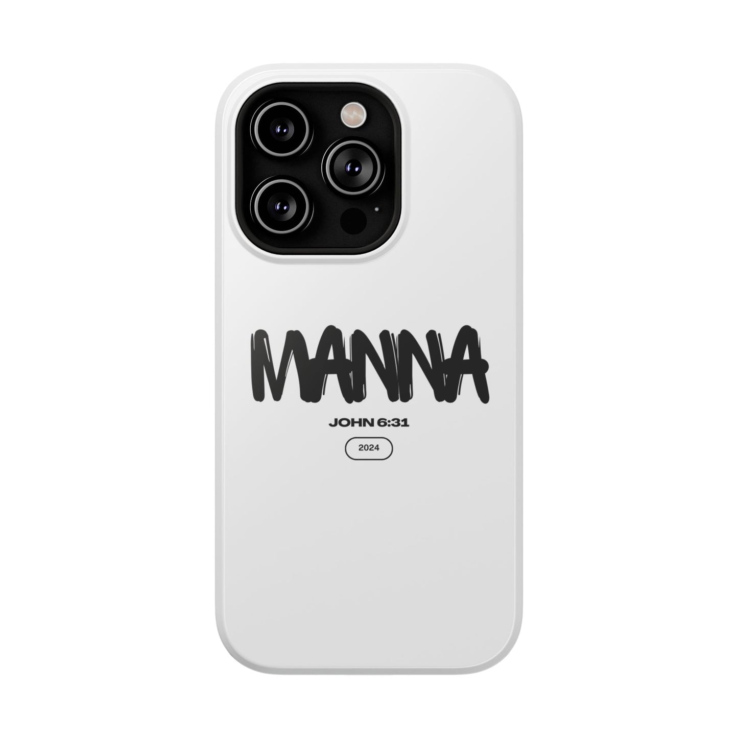 Manna Bible Verse Impact-Resistant Phone Case - Stylish Protection for Faithful Souls