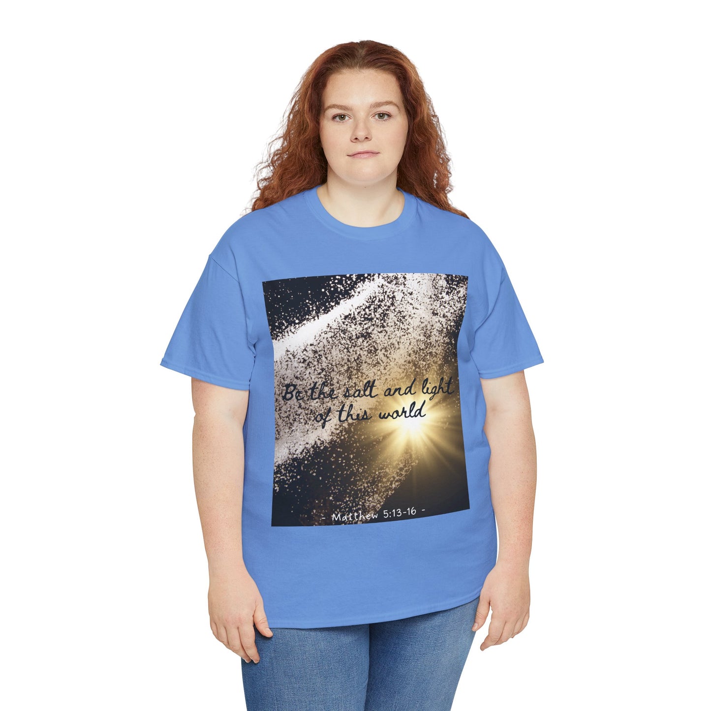 Inspirational Unisex Heavy Cotton Tee - 'Salt and Light of This World'