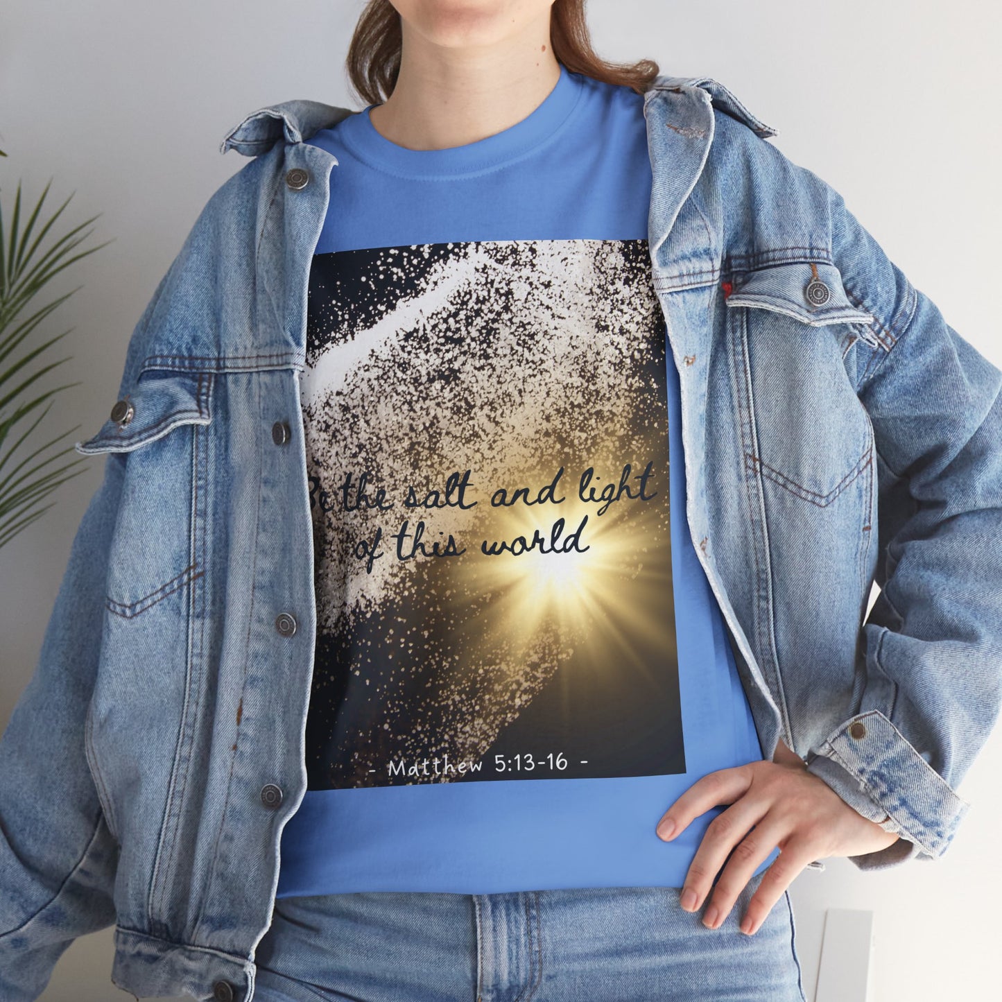 Inspirational Unisex Heavy Cotton Tee - 'Salt and Light of This World'