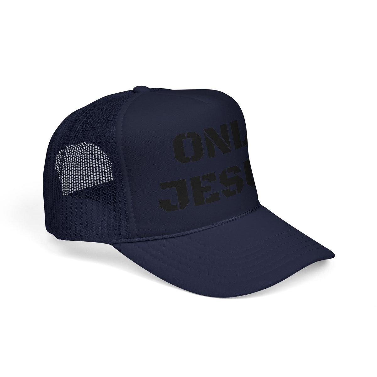 Trucker Hat — "Only Jesus" Embroidered Foam Cap