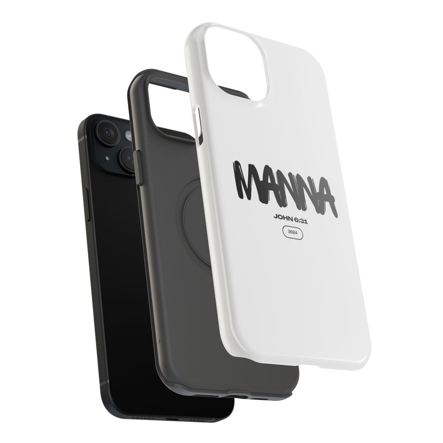 Manna Bible Verse Impact-Resistant Phone Case - Stylish Protection for Faithful Souls