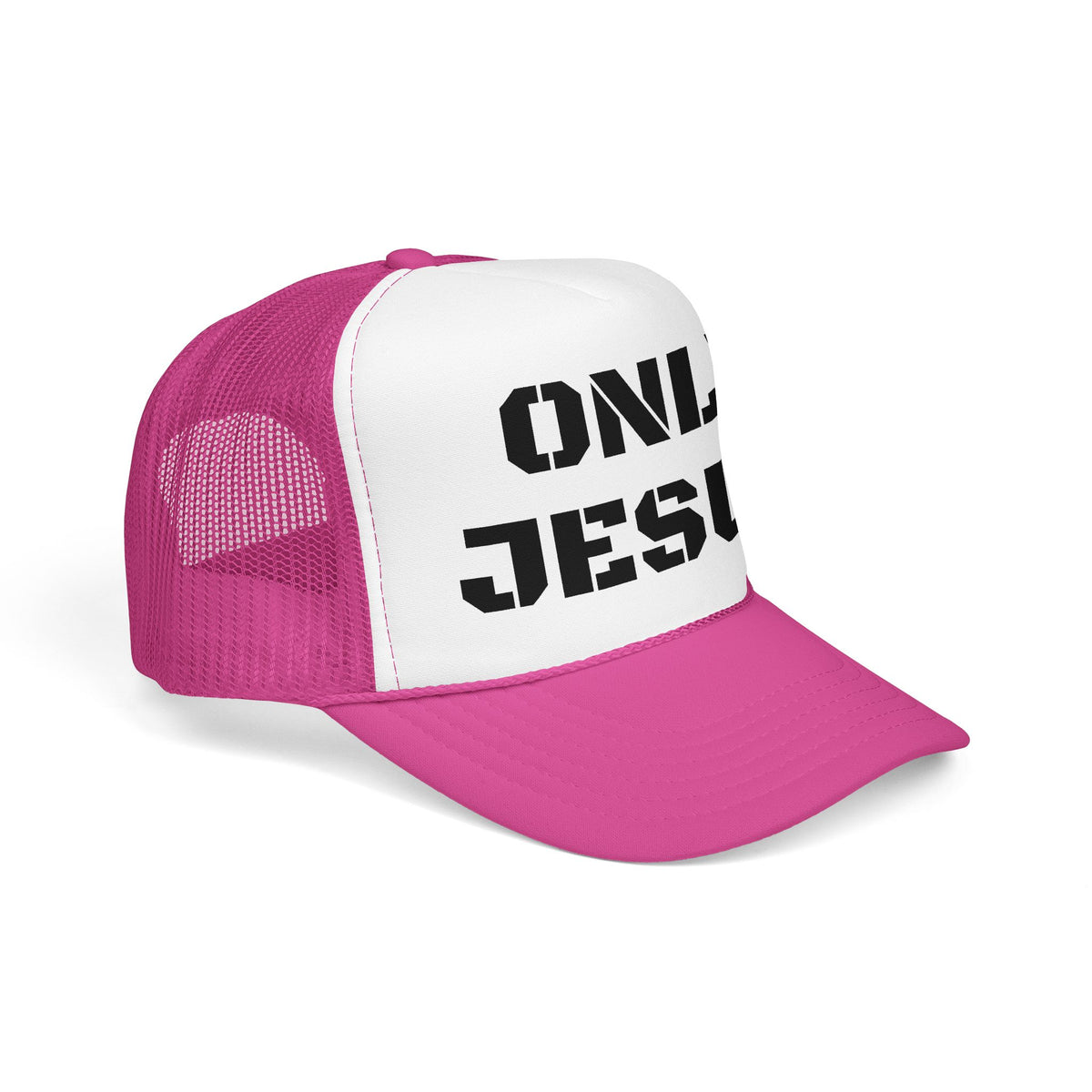 Trucker Hat — "Only Jesus" Embroidered Foam Cap