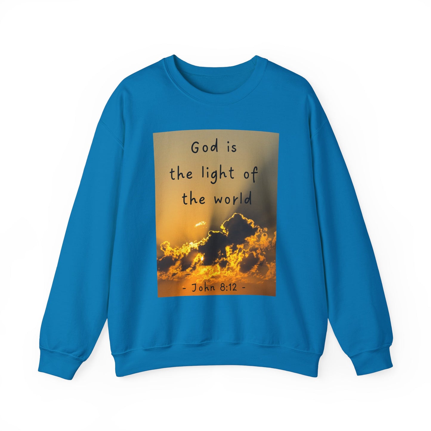 Inspirational Faith & Family Sweatshirt - 'God is the Light of the World' & 'Best Dad Ever'