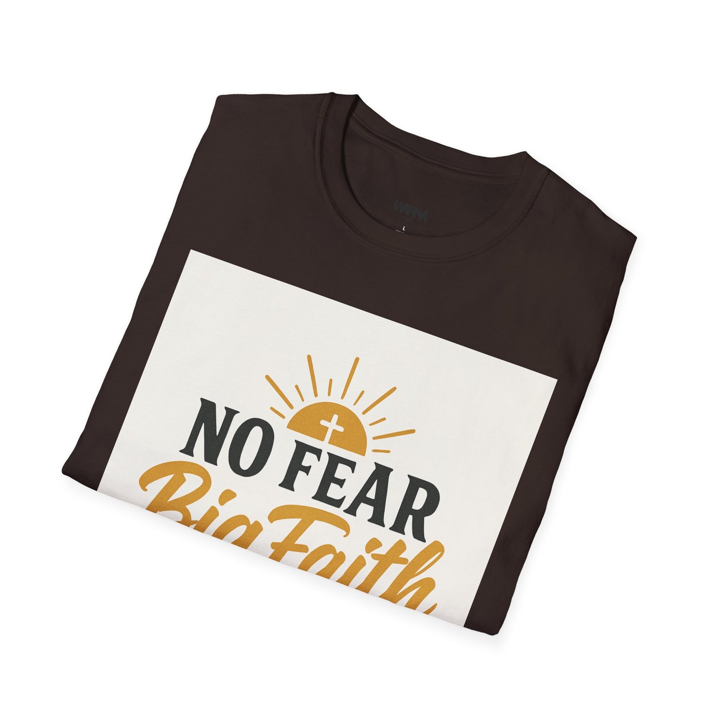 Faith-Inspired Unisex Softstyle T-Shirt | No Fear Big Faith, Inspirational Tee, Christian Apparel, Gift for Believers, Everyday Wear