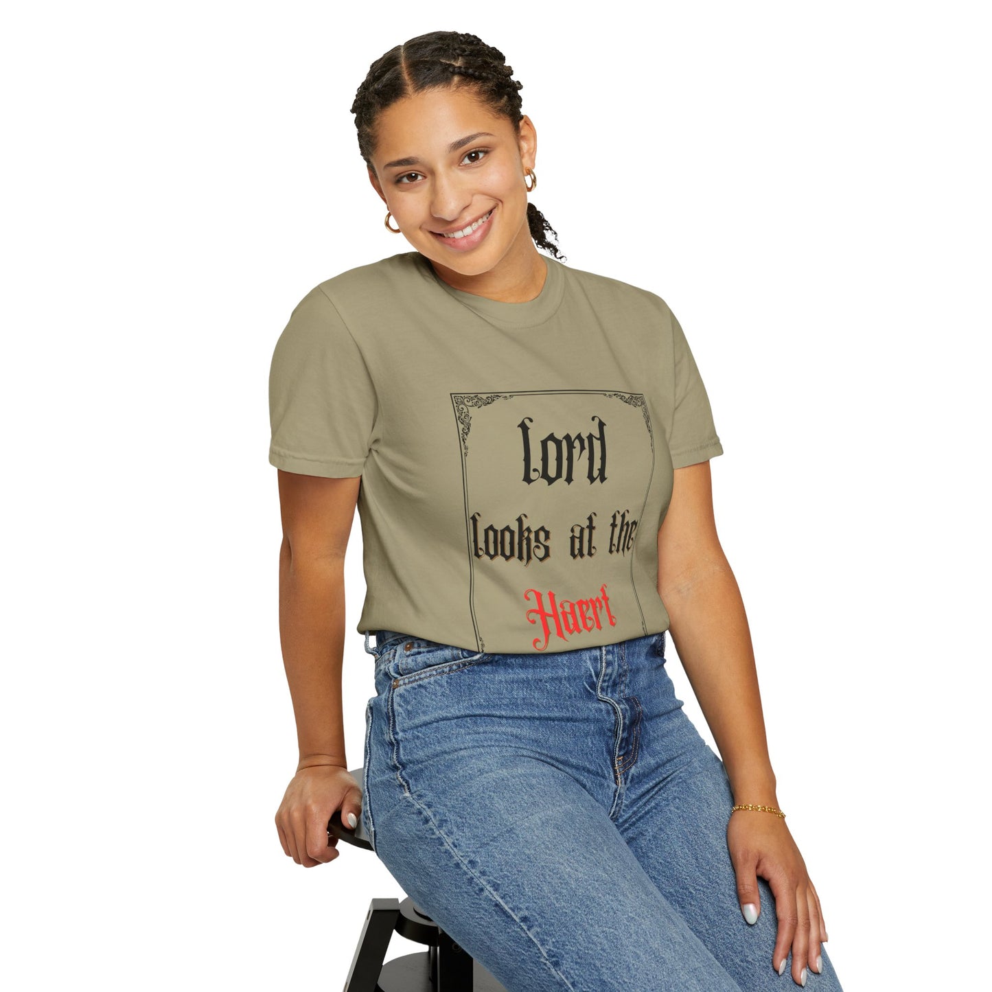 Lord Looks at the Heart Unisex Garment-Dyed T-Shirt