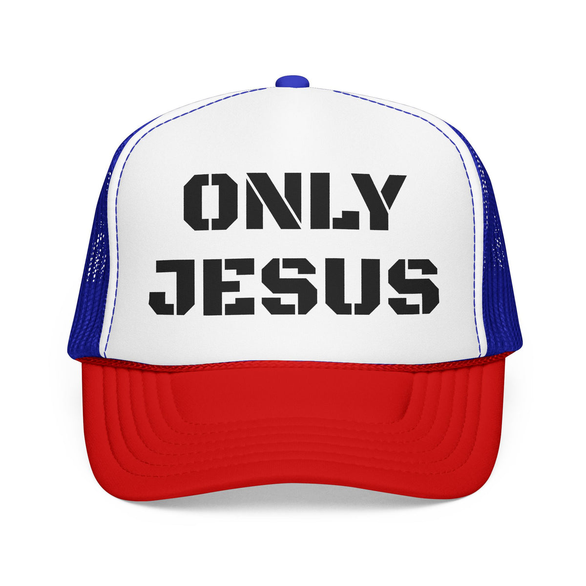 Trucker Hat — "Only Jesus" Embroidered Foam Cap